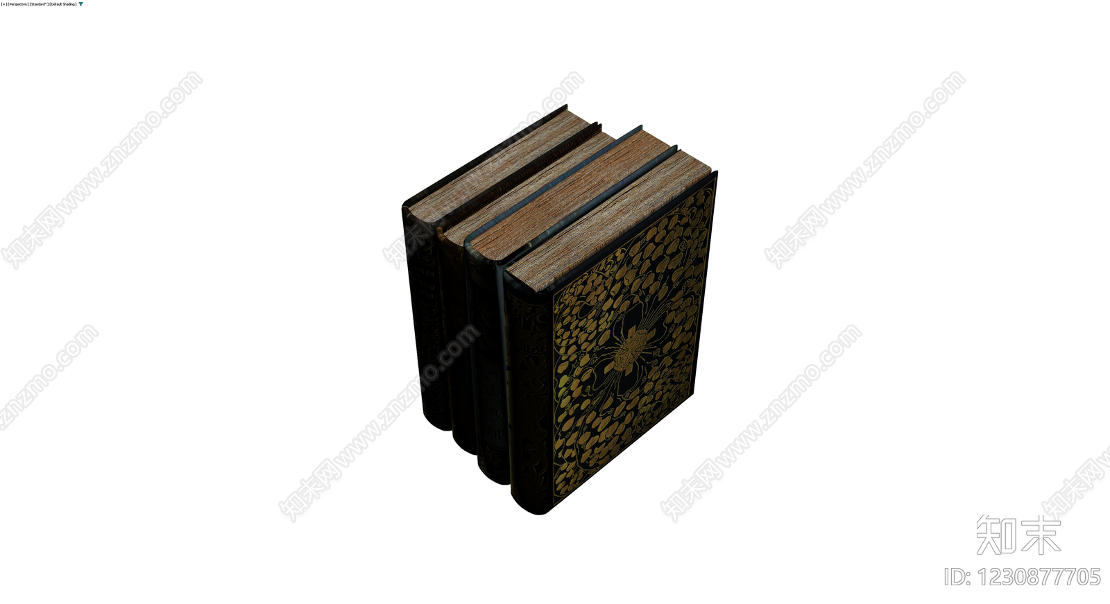 精装书籍组合模型3D模型下载【ID:1230877705】