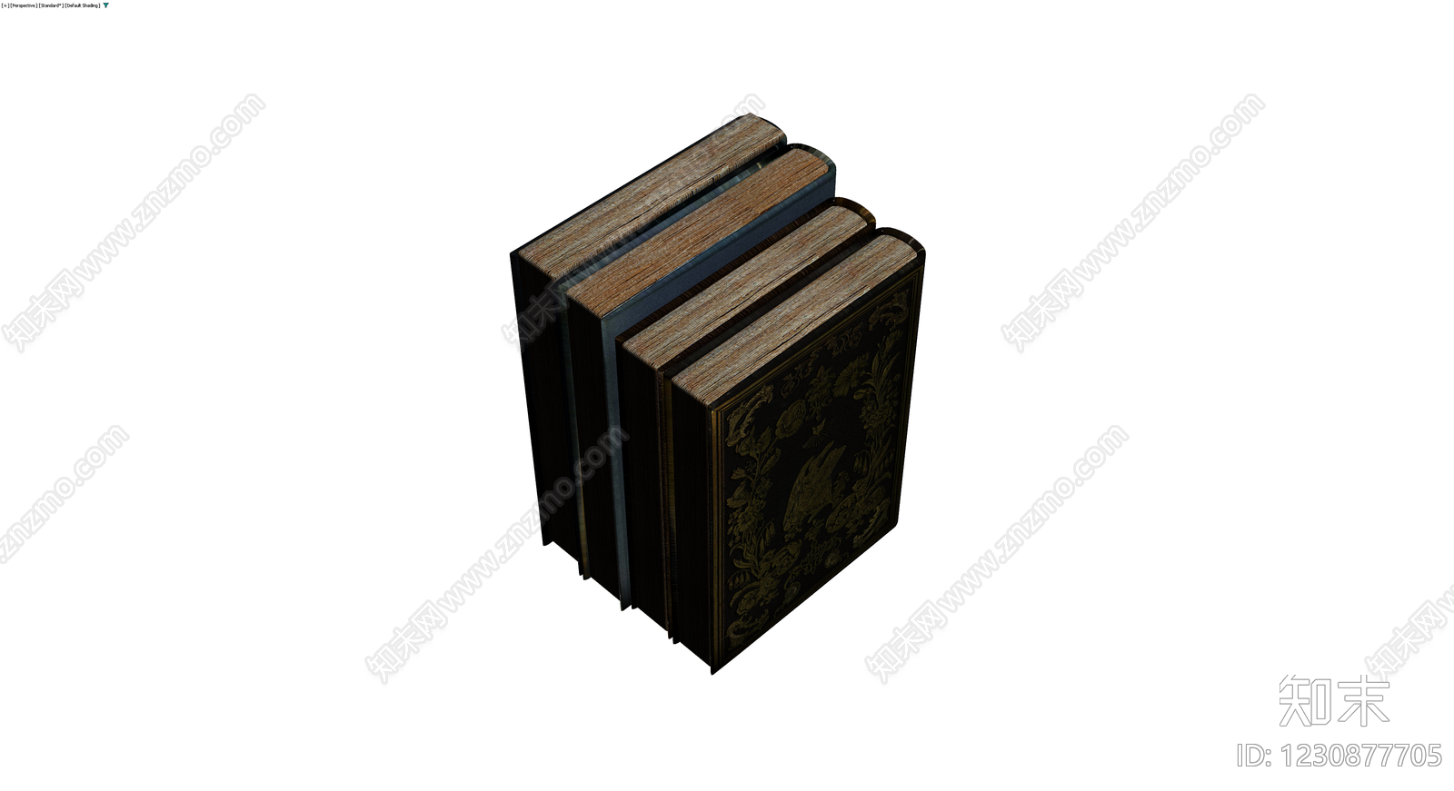 精装书籍组合模型3D模型下载【ID:1230877705】