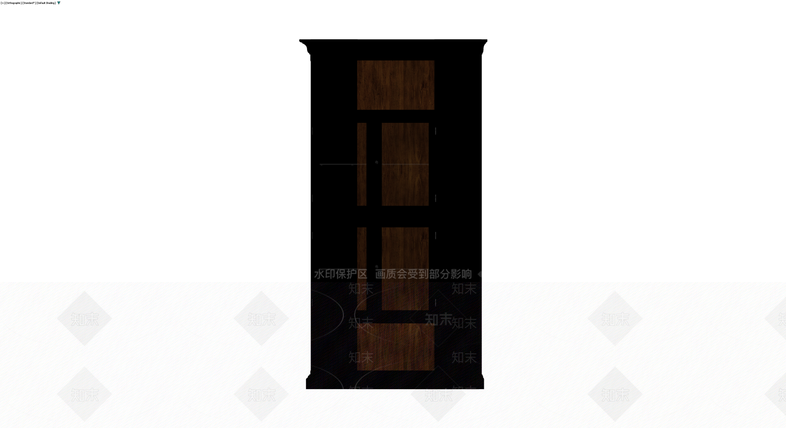 黑体双门展示柜3D模型下载【ID:1230360628】