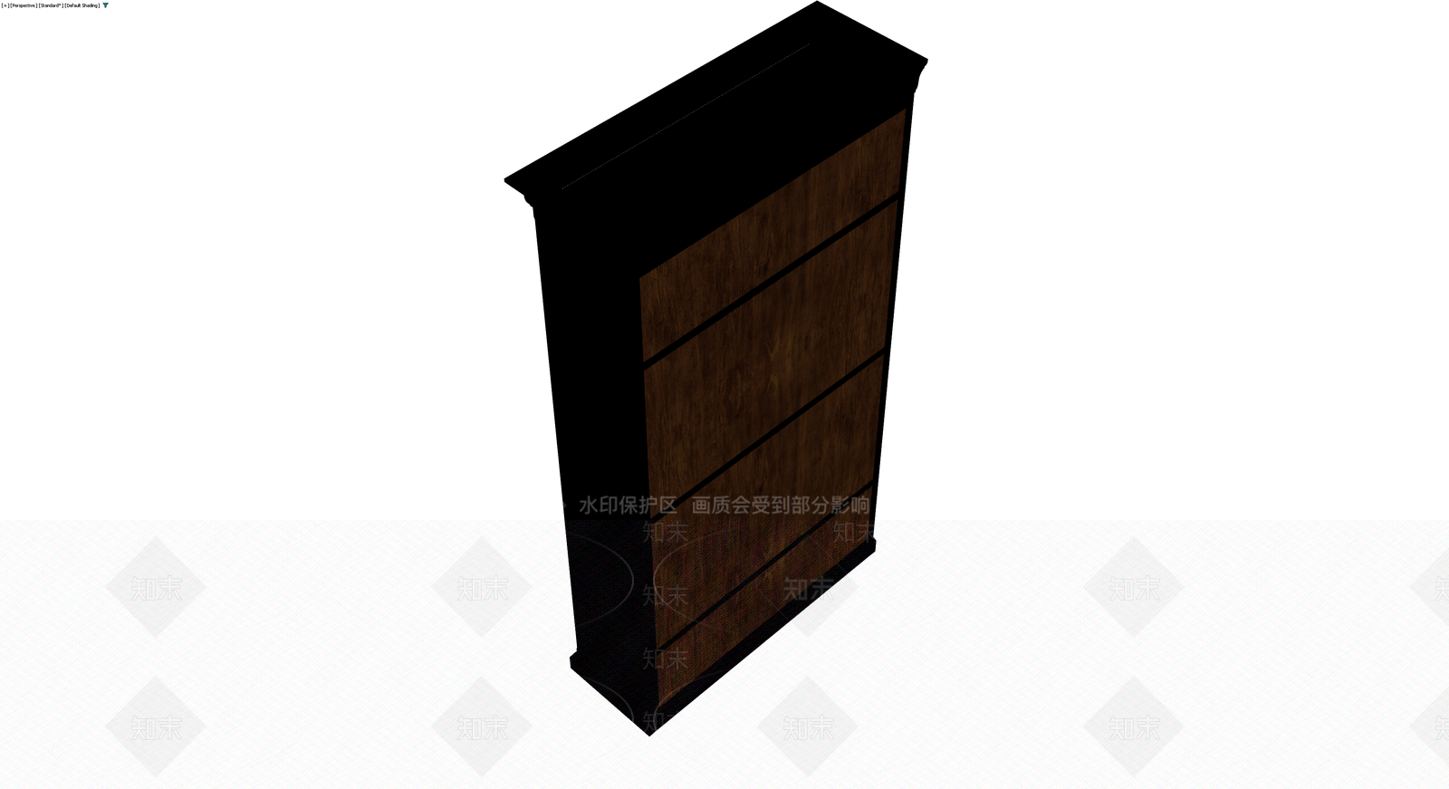 黑体双门展示柜3D模型下载【ID:1230360628】