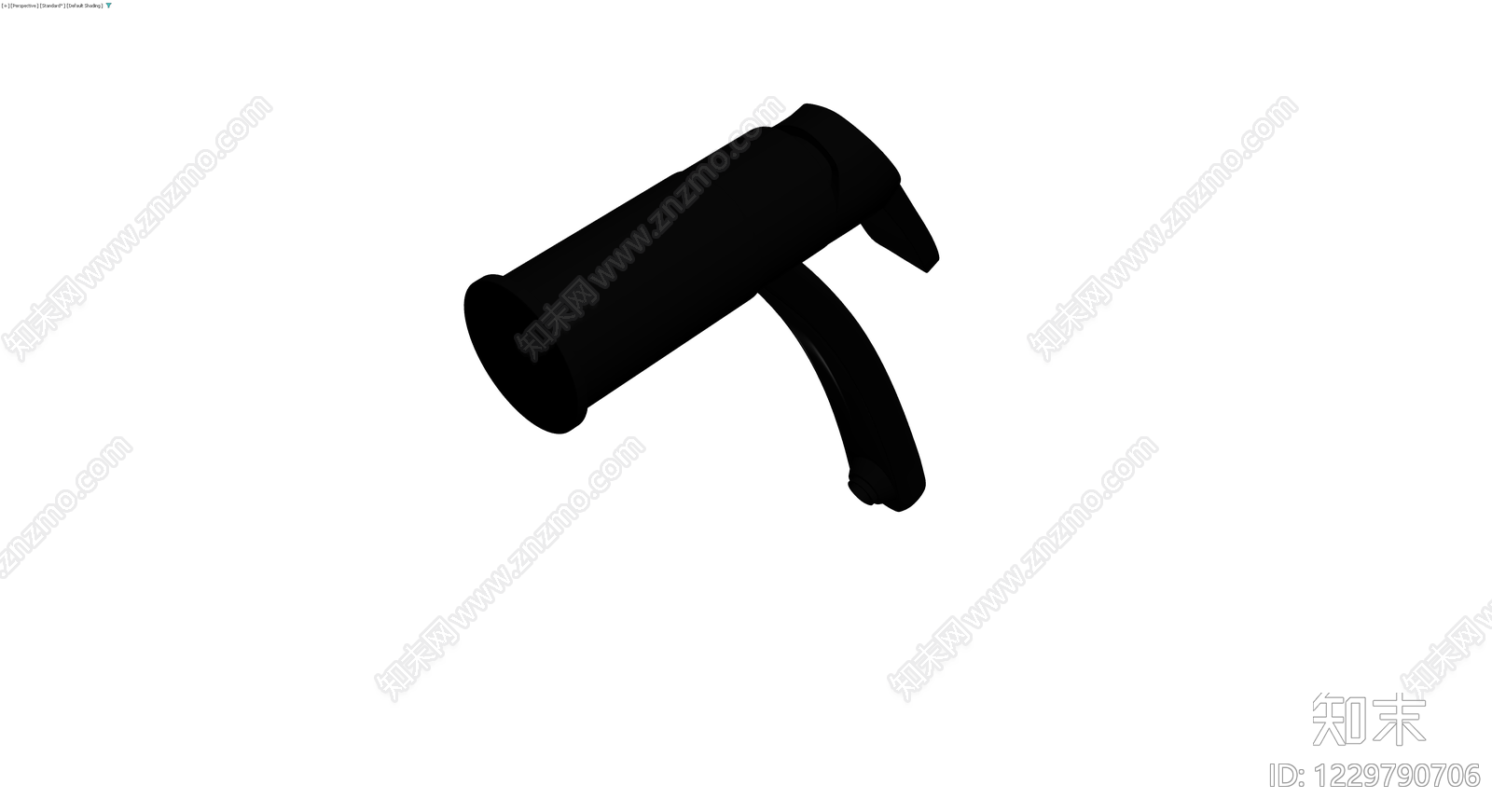 黑色单柄水龙头模型3D模型下载【ID:1229790706】