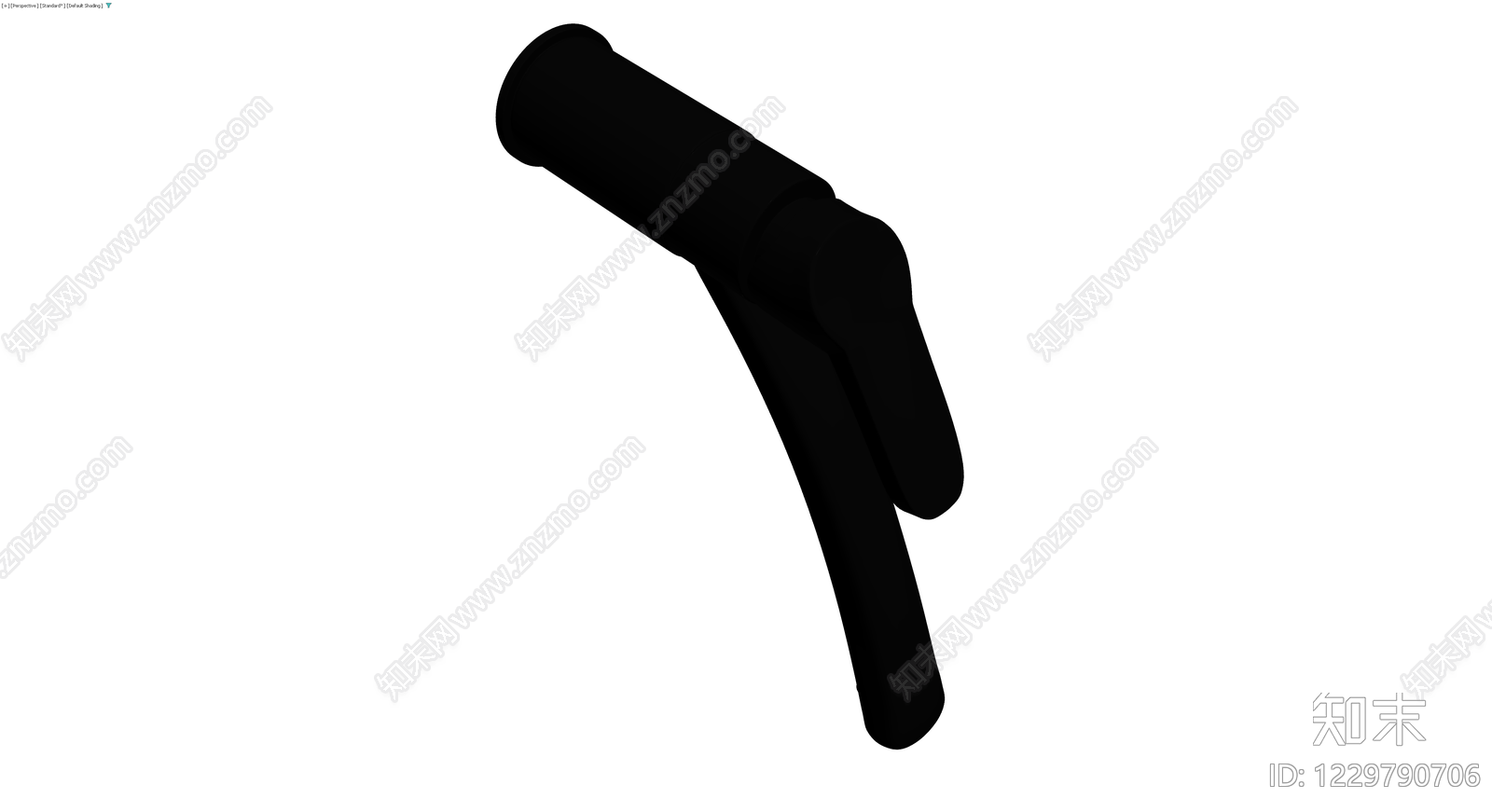 黑色单柄水龙头模型3D模型下载【ID:1229790706】
