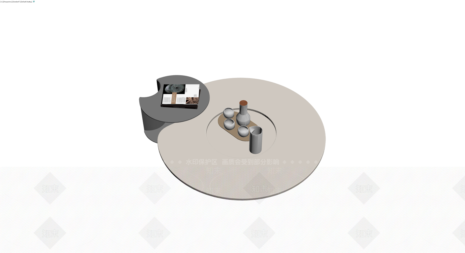 组合式茶几与边几3D模型下载【ID:1230548720】