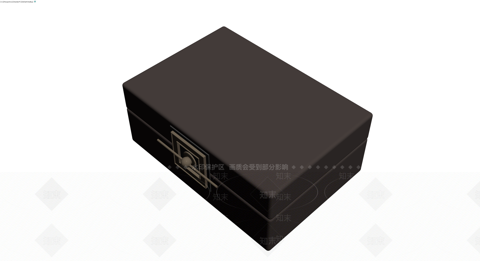 带锁扣深色收纳盒3D模型下载【ID:1230345357】