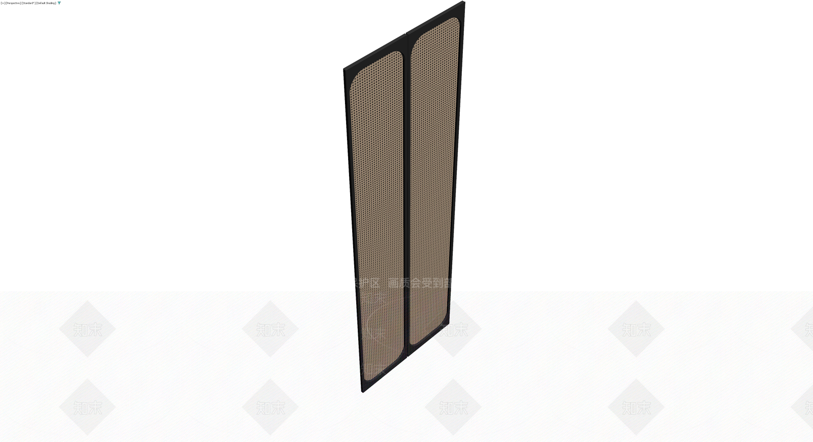 黑色穿孔屏风隔断3D模型下载【ID:1230589872】