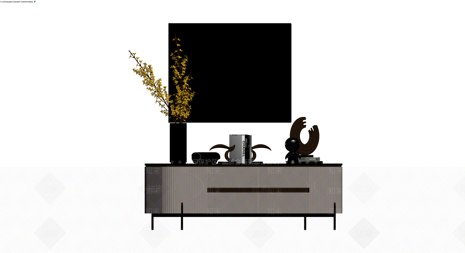 现代风格电视柜组合3D模型下载【ID:1230372303】