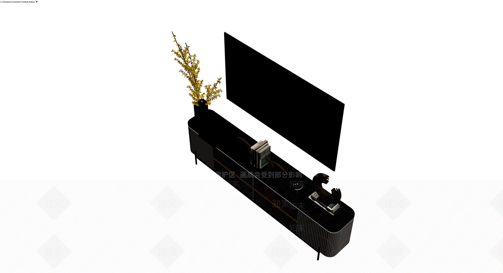 现代风格电视柜组合3D模型下载【ID:1230372303】
