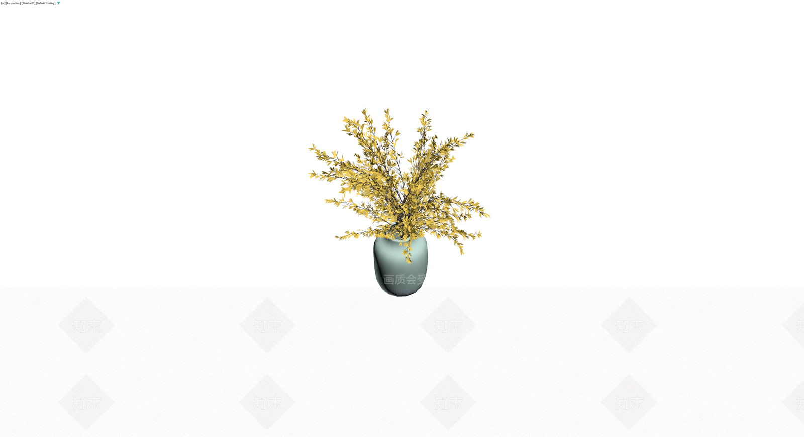 花瓶插黄色植物盆栽3D模型下载【ID:1230783901】