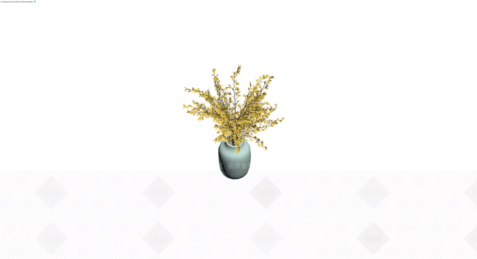 花瓶插黄色植物盆栽3D模型下载【ID:1230783901】