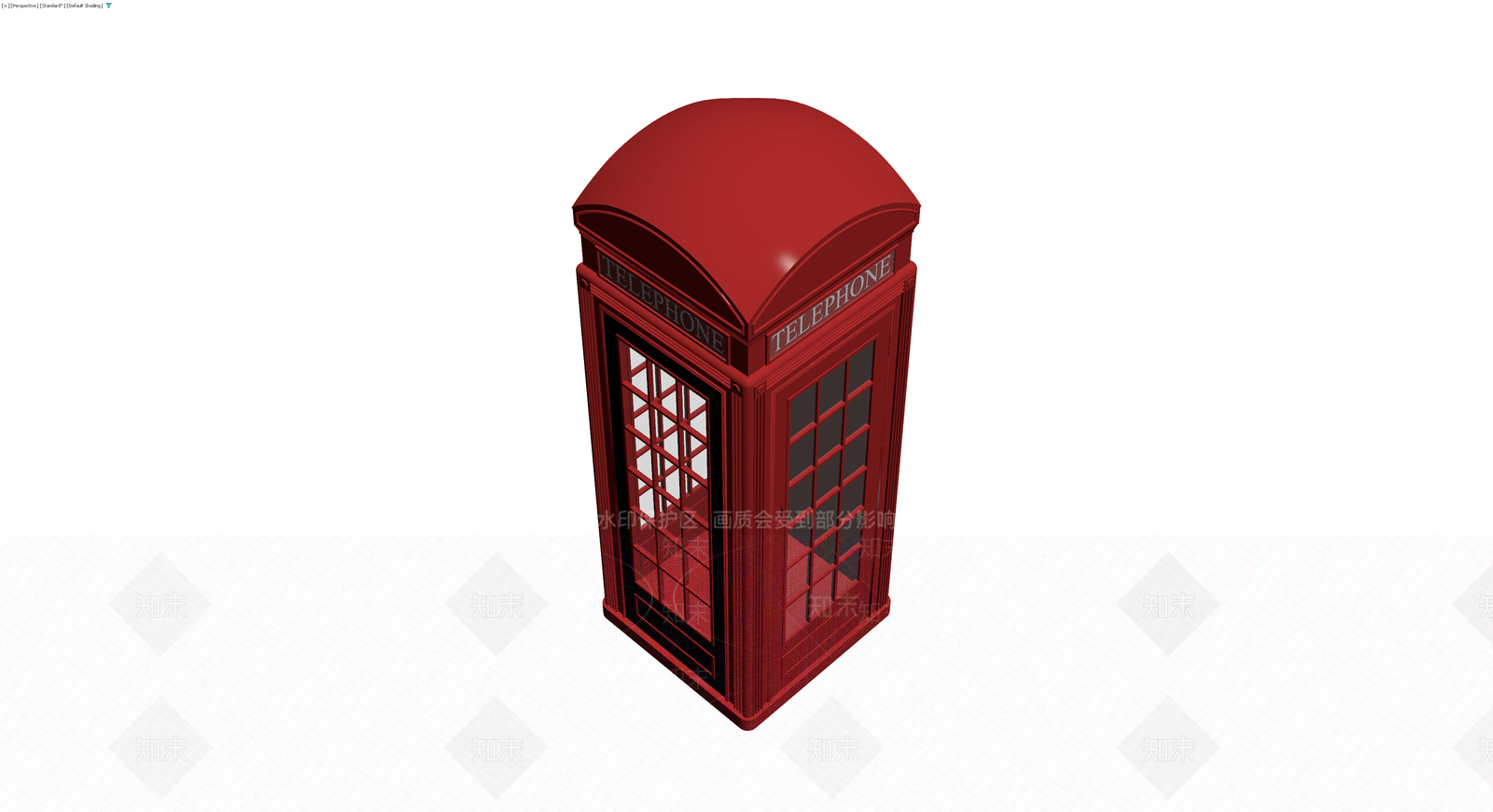 红色电话亭模型3D模型下载【ID:1229602797】