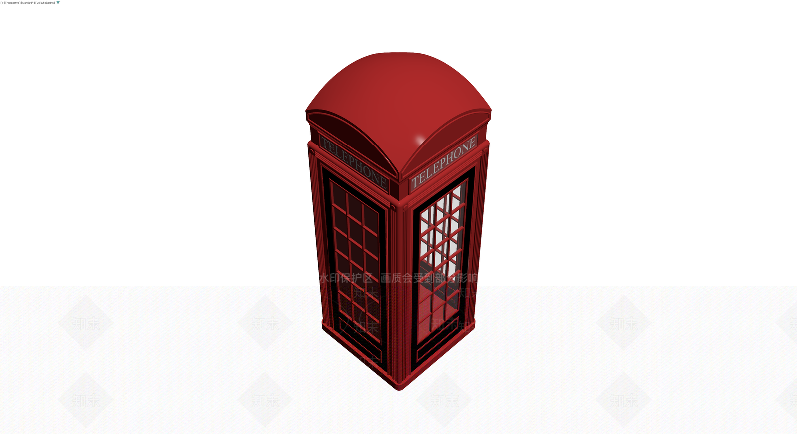 红色电话亭模型3D模型下载【ID:1229602797】
