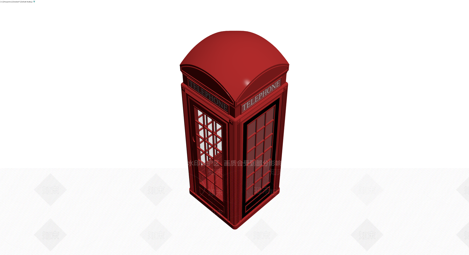 红色电话亭模型3D模型下载【ID:1229602797】