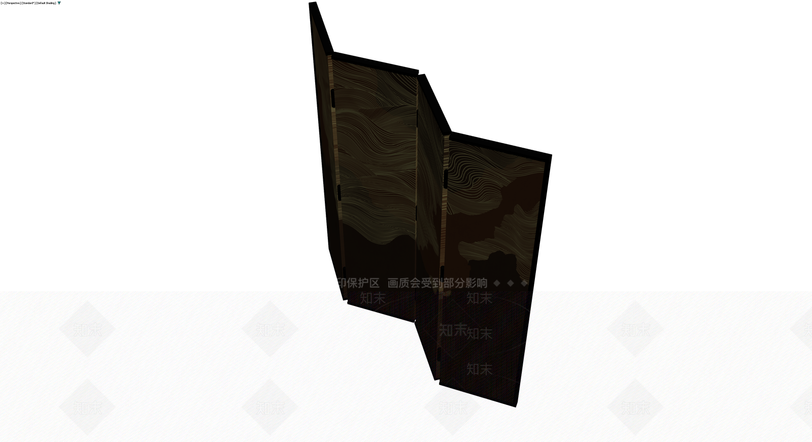 木质屏风隔断组件3D模型下载【ID:1230749433】