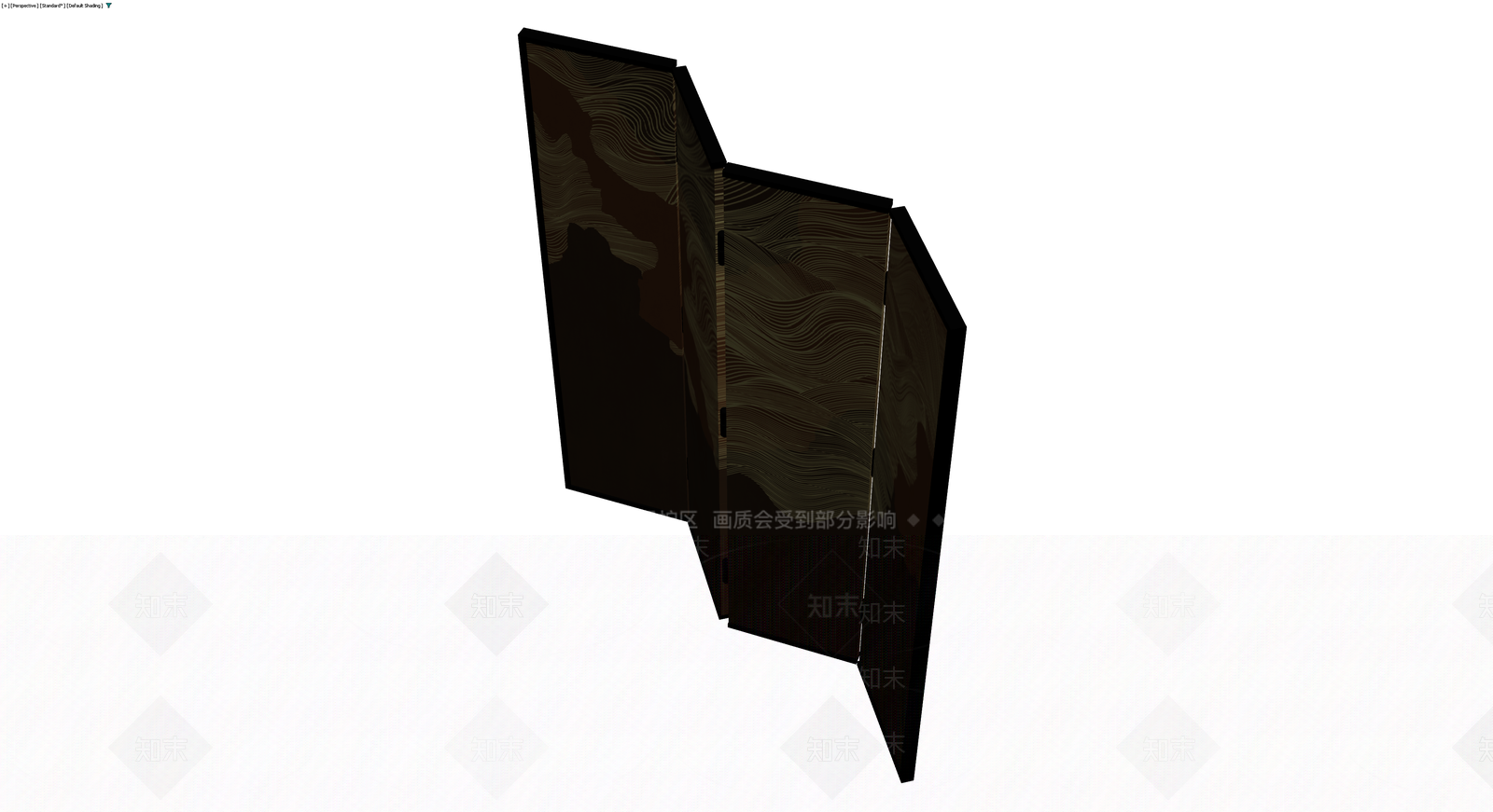 木质屏风隔断组件3D模型下载【ID:1230749433】