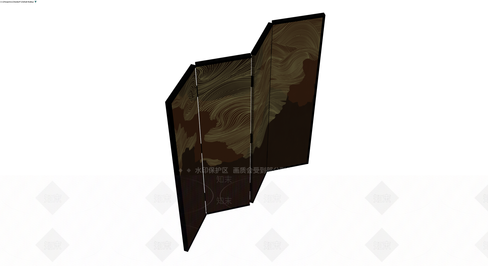 木质屏风隔断组件3D模型下载【ID:1230749433】