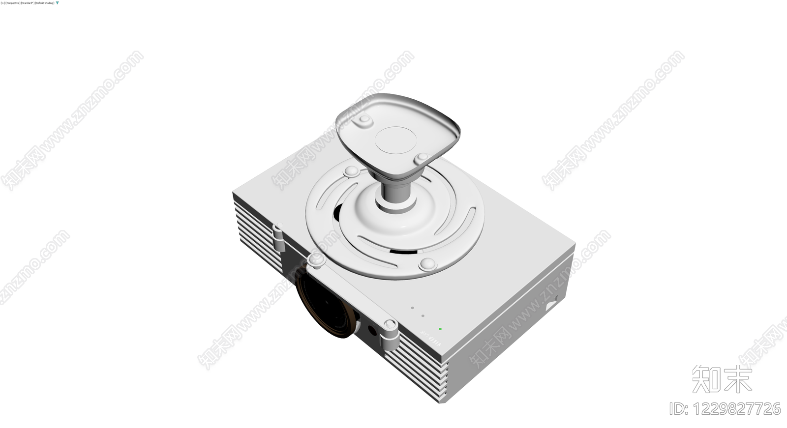 白色吊投投影仪3D模型下载【ID:1229827726】