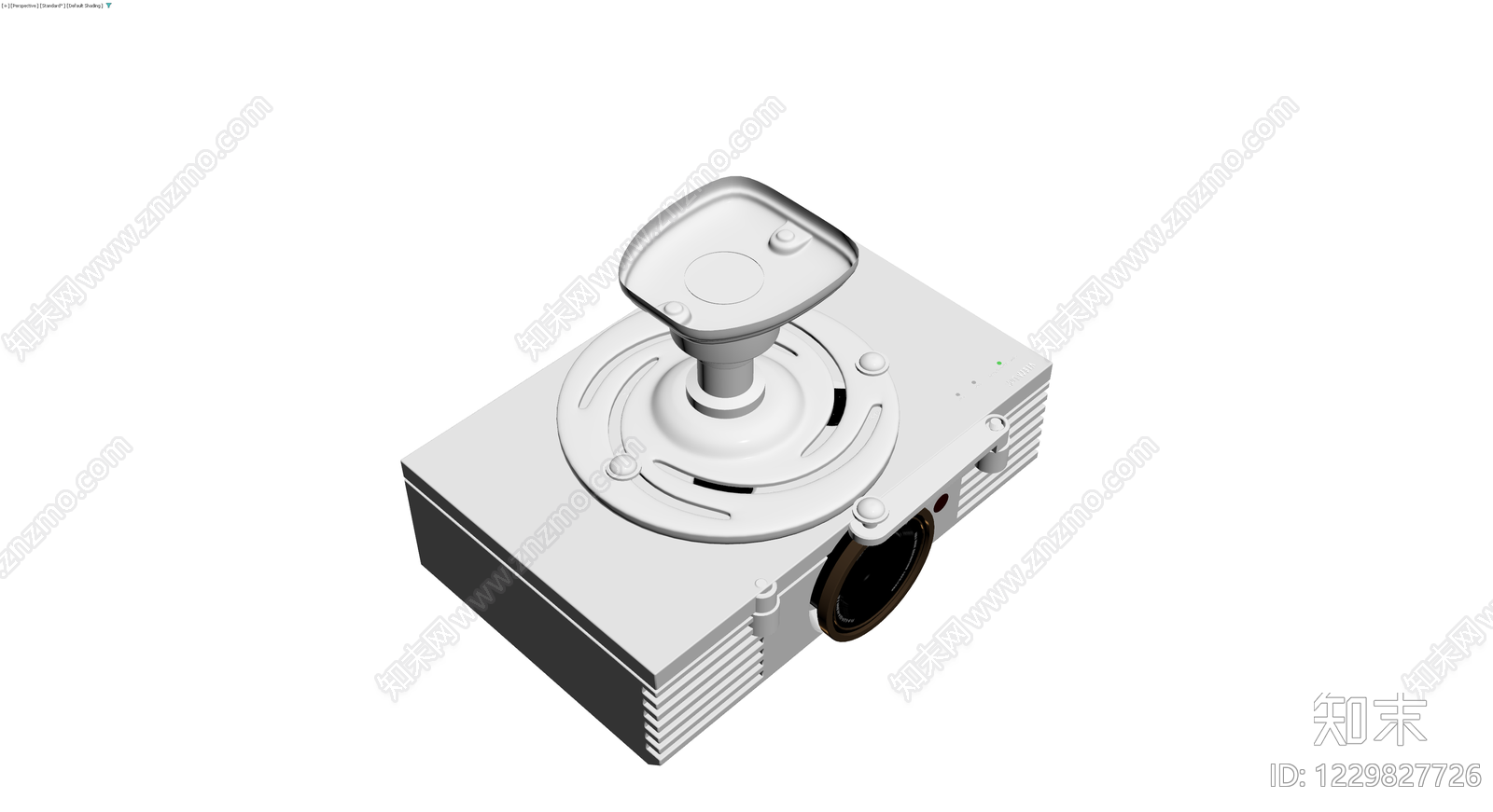 白色吊投投影仪3D模型下载【ID:1229827726】