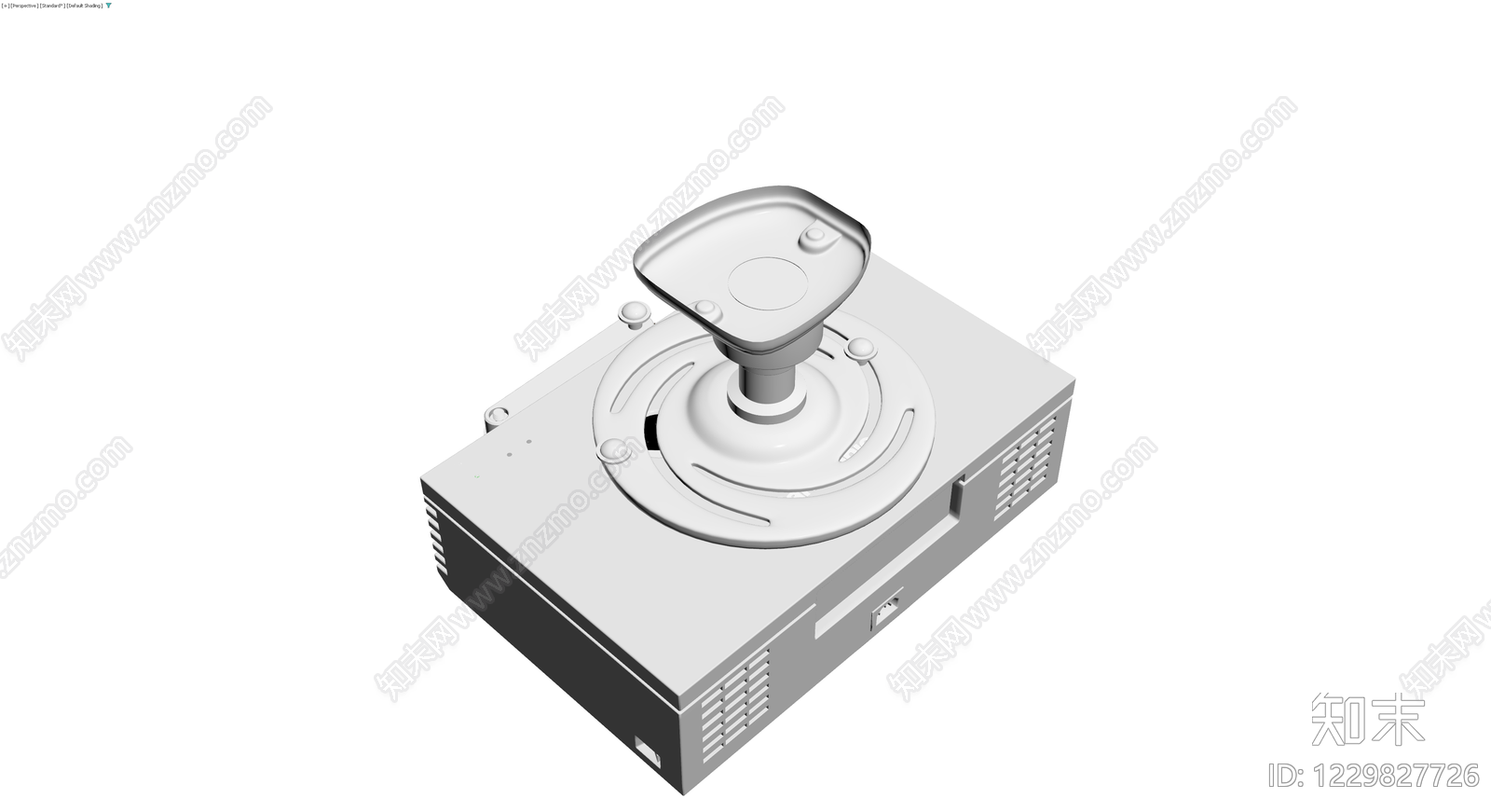 白色吊投投影仪3D模型下载【ID:1229827726】