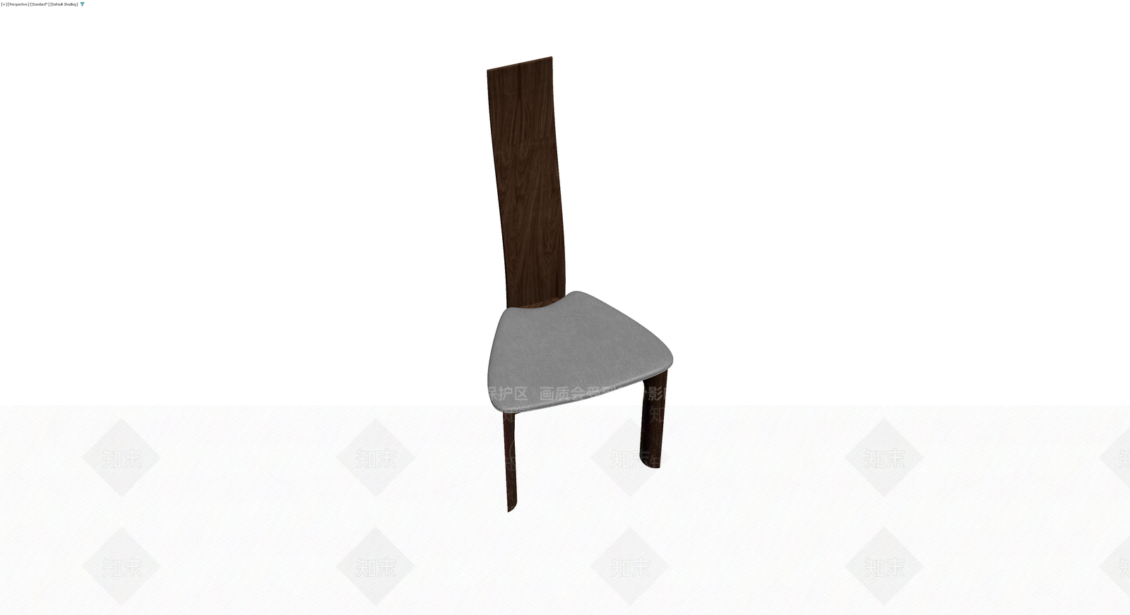 现代实木灰色软包餐椅3D模型下载【ID:1230399347】