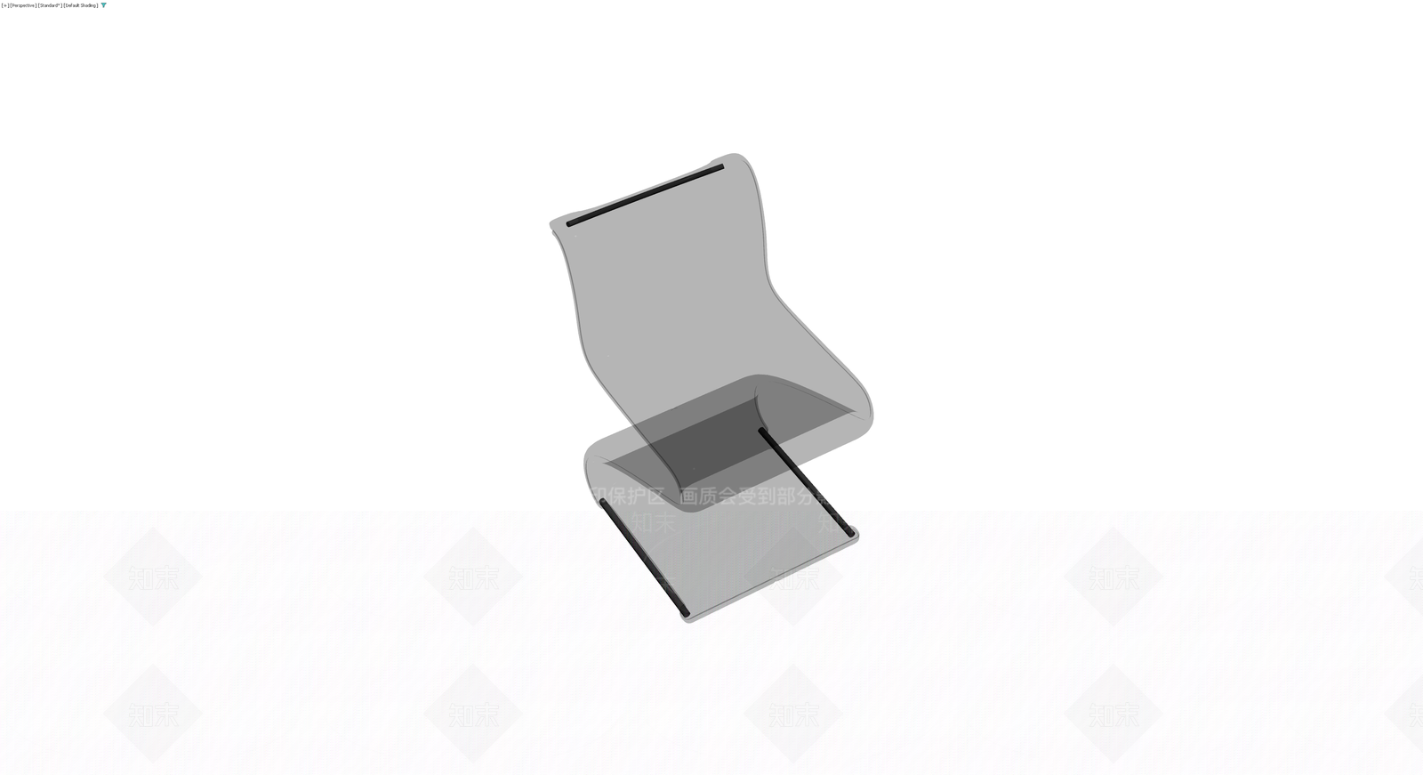 Z字形流线型休闲椅3D模型下载【ID:1230443439】