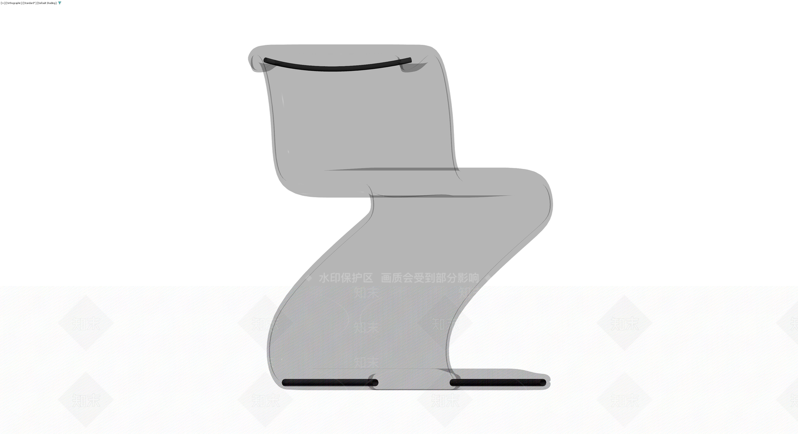 Z字形流线型休闲椅3D模型下载【ID:1230443439】
