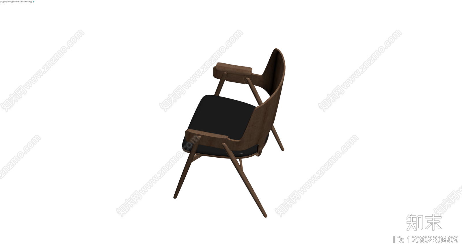 木质扶手椅模型3D模型下载【ID:1230230409】