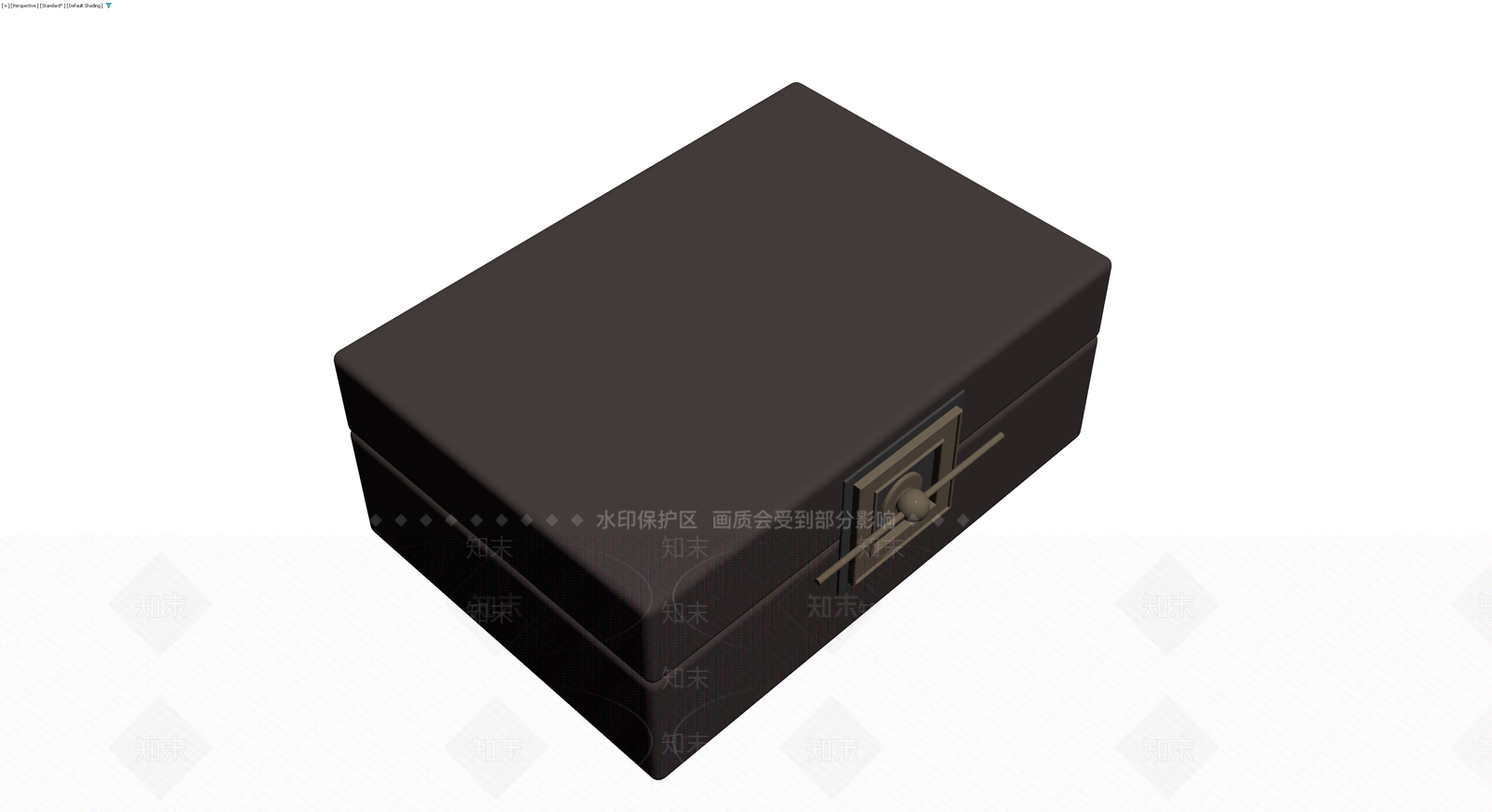 带锁扣黑色收纳箱3D模型下载【ID:1230345333】