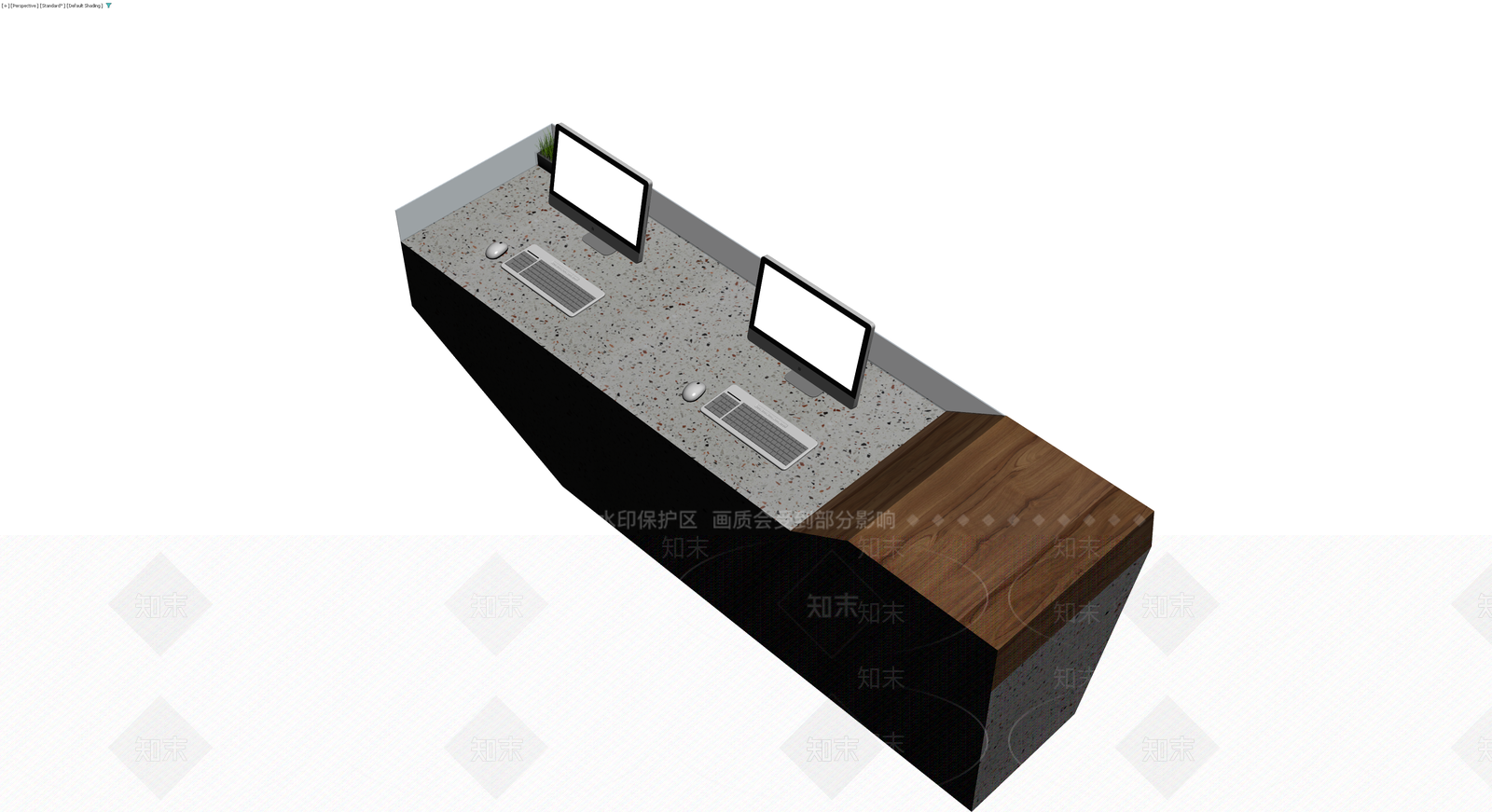 现代风格接待台组合3D模型下载【ID:1230791469】