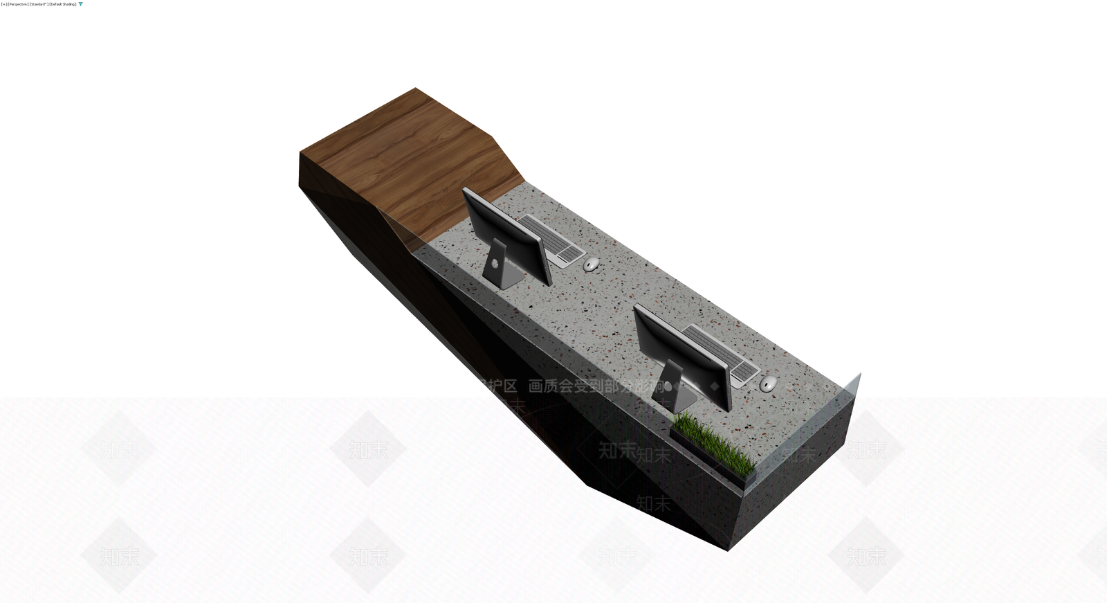 现代风格接待台组合3D模型下载【ID:1230791469】