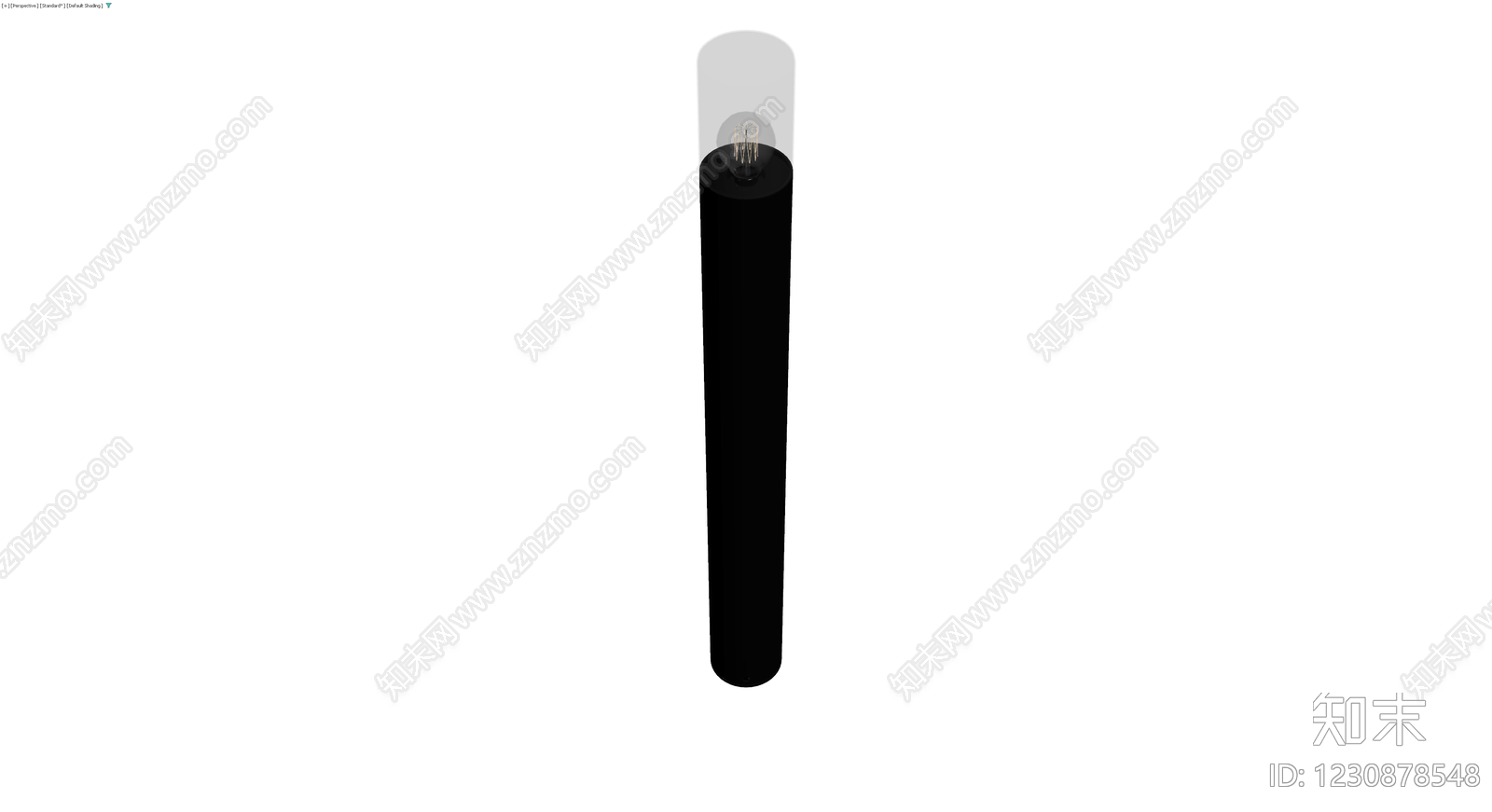 黑色圆柱落地灯3D模型下载【ID:1230878548】