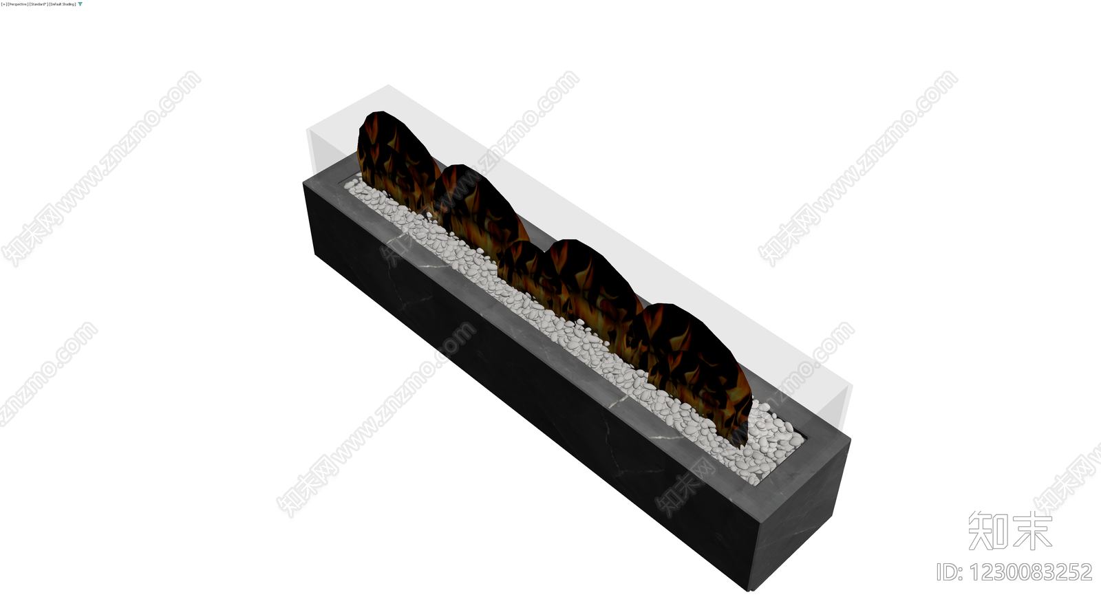 黑色大理石长条壁炉3D模型下载【ID:1230083252】
