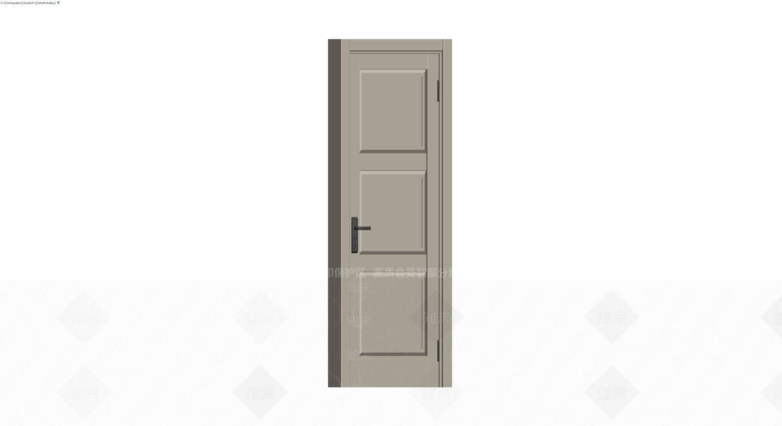 三门框成品门组件3D模型下载【ID:1230441090】