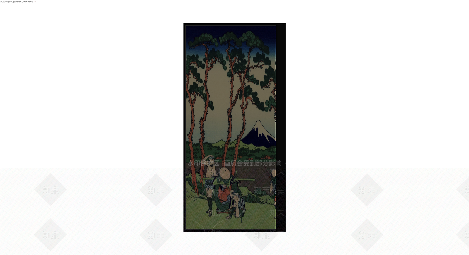 浮世绘风景装饰画3D模型下载【ID:1229635231】