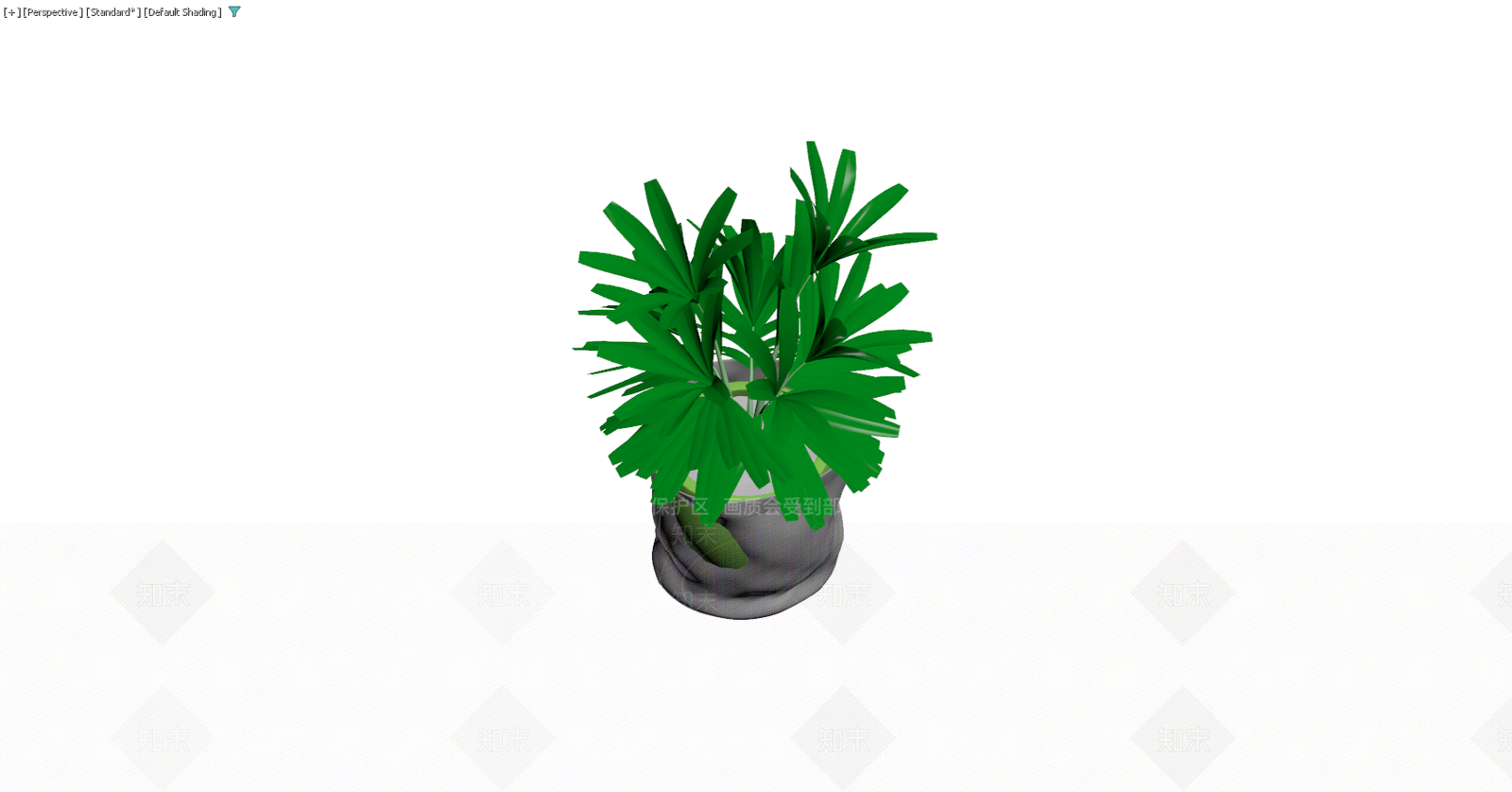 盆栽植物灰模3D模型下载【ID:1229582559】