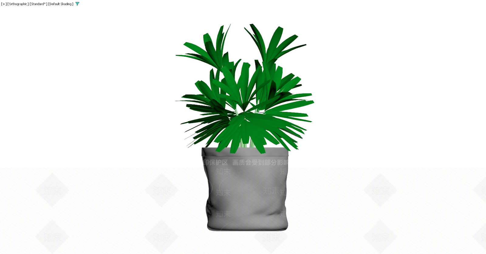 盆栽植物灰模3D模型下载【ID:1229582559】