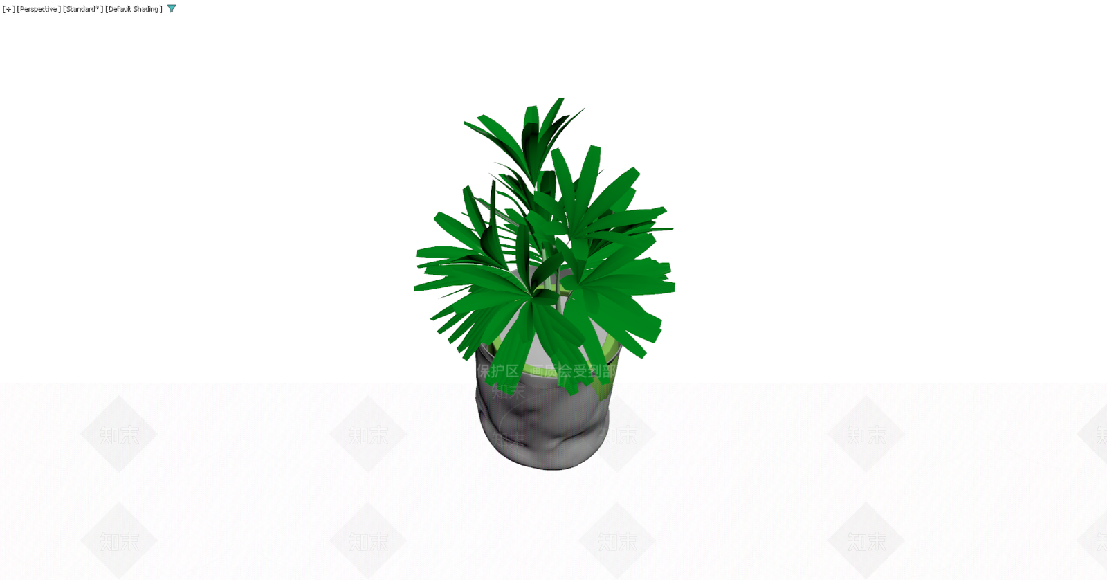 盆栽植物灰模3D模型下载【ID:1229582559】