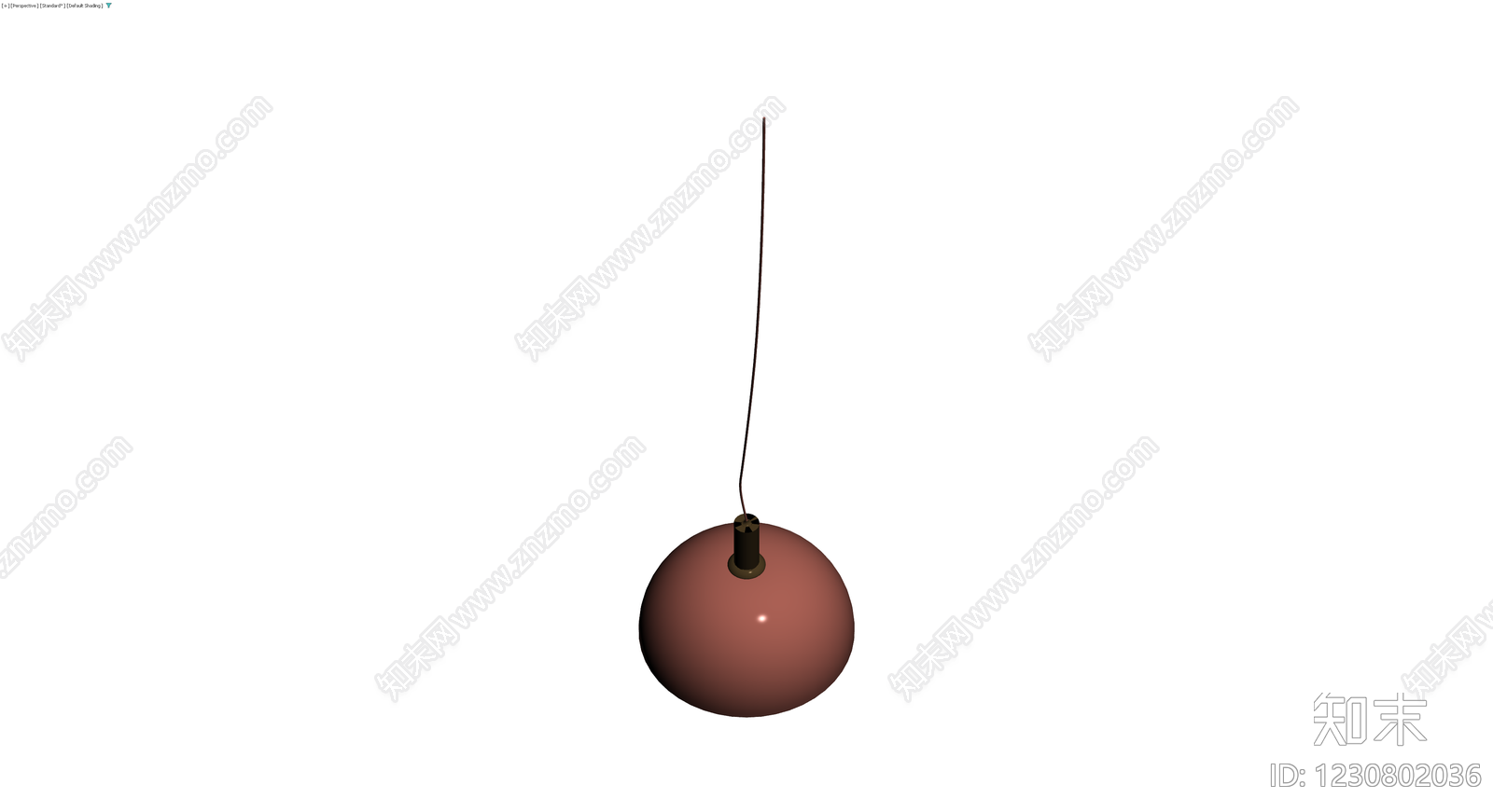 红棕色圆球吊灯3D模型下载【ID:1230802036】