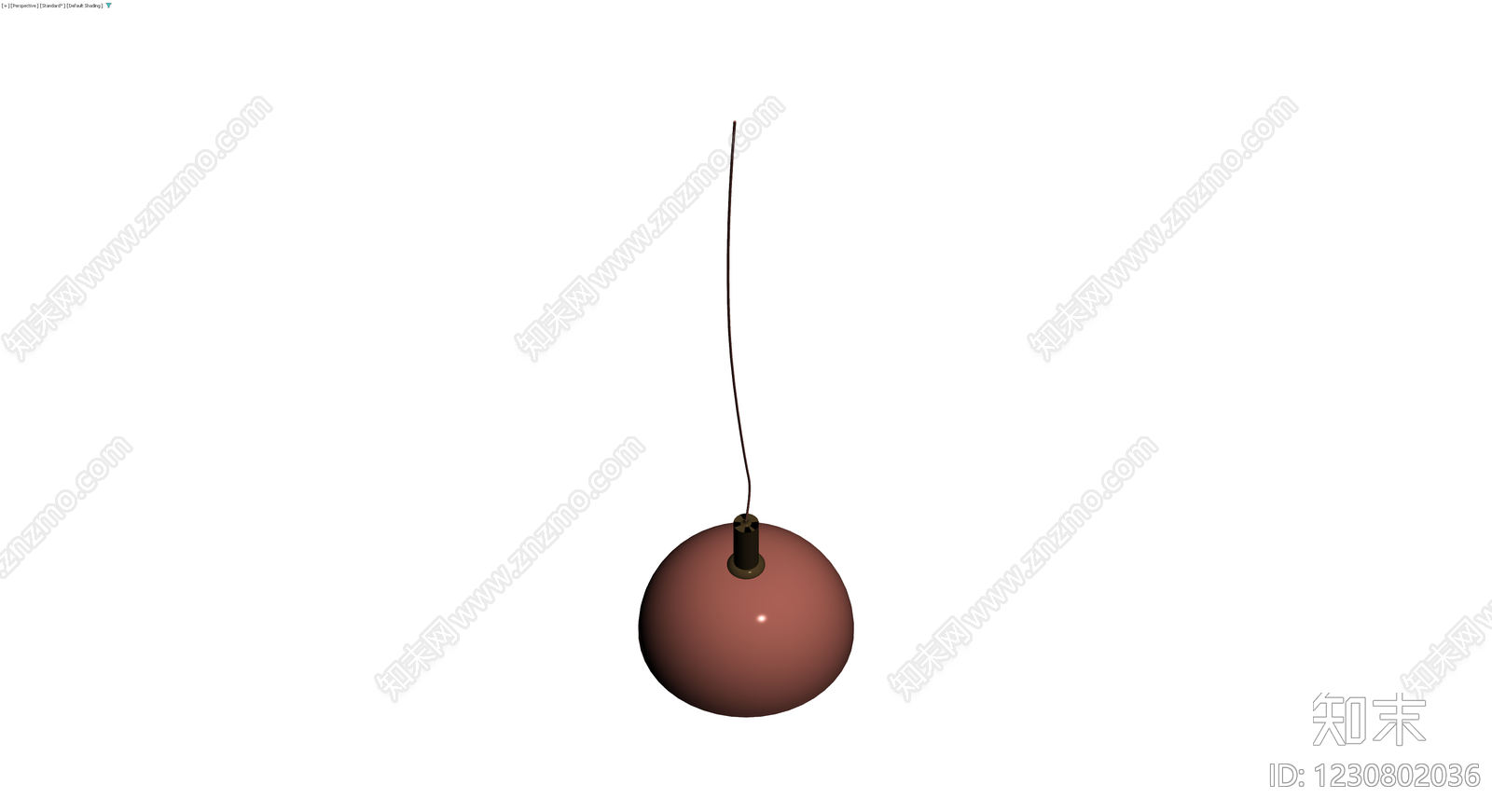 红棕色圆球吊灯3D模型下载【ID:1230802036】