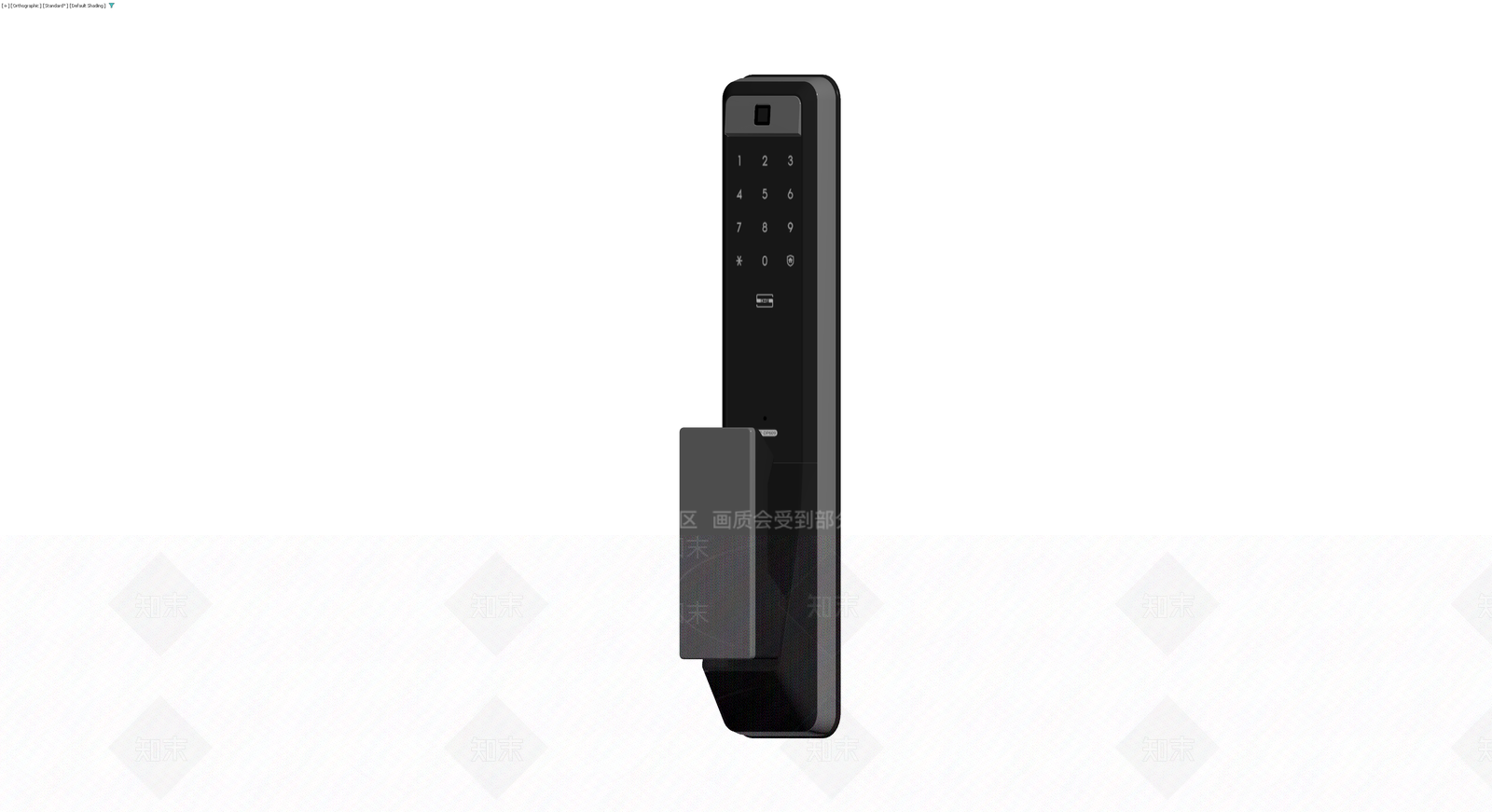 智能指纹门锁灰模3D模型下载【ID:1230156676】