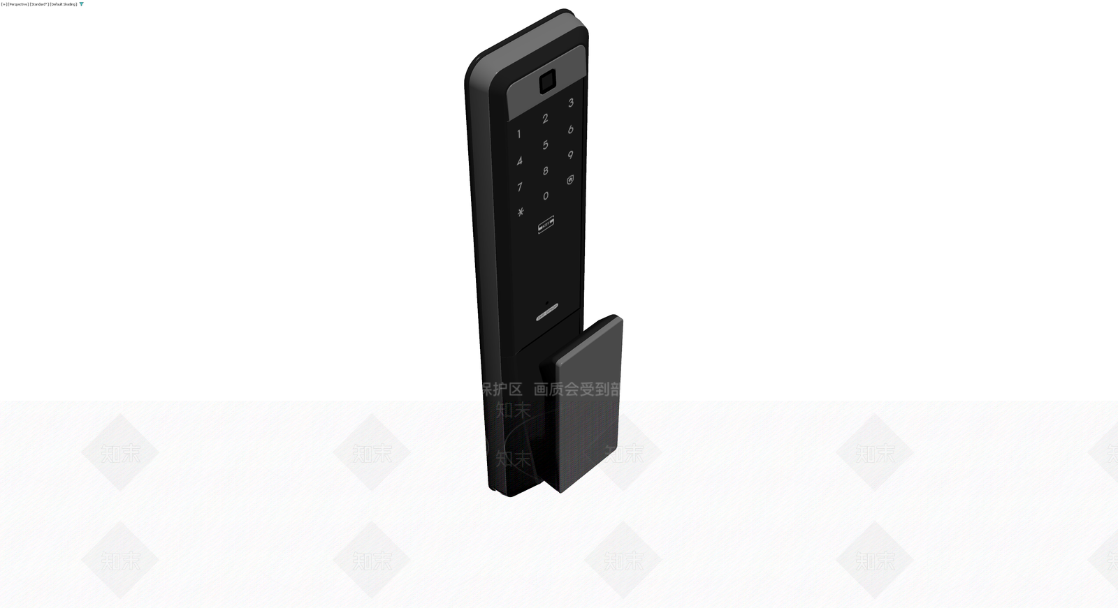 智能指纹门锁灰模3D模型下载【ID:1230156676】