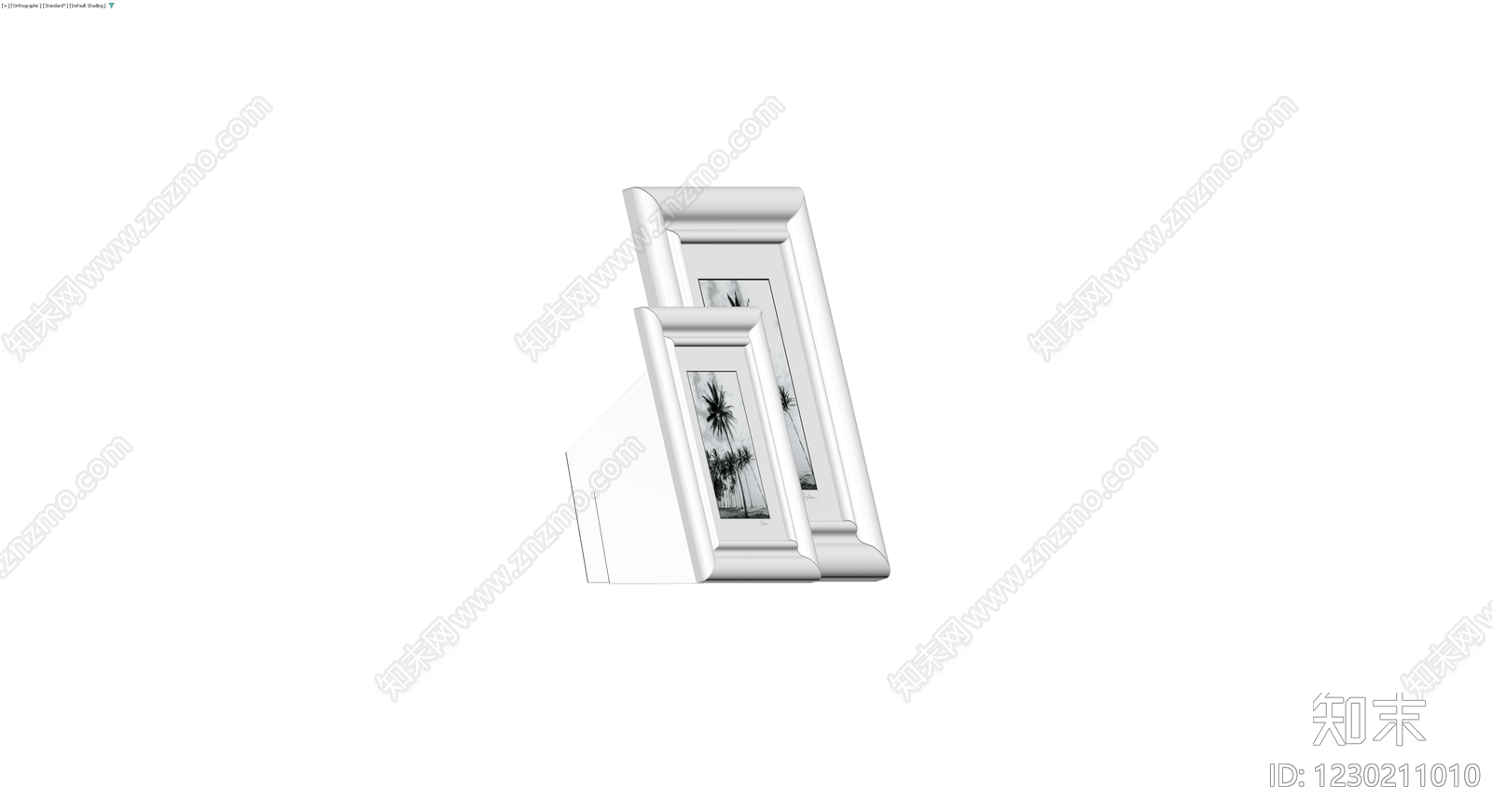 黑白风景装饰画框组合3D模型下载【ID:1230211010】