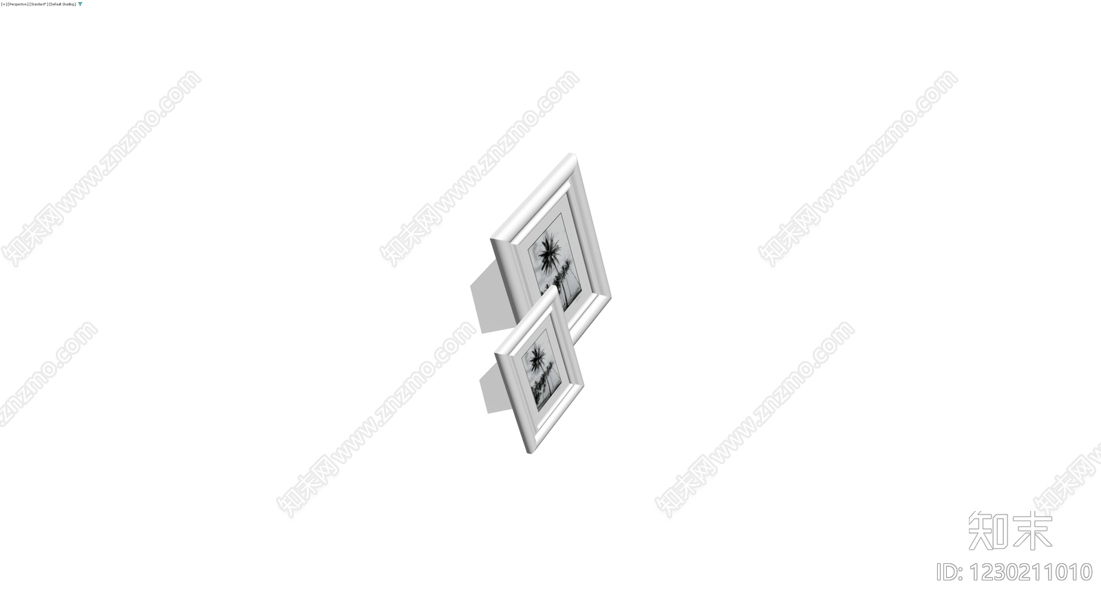 黑白风景装饰画框组合3D模型下载【ID:1230211010】