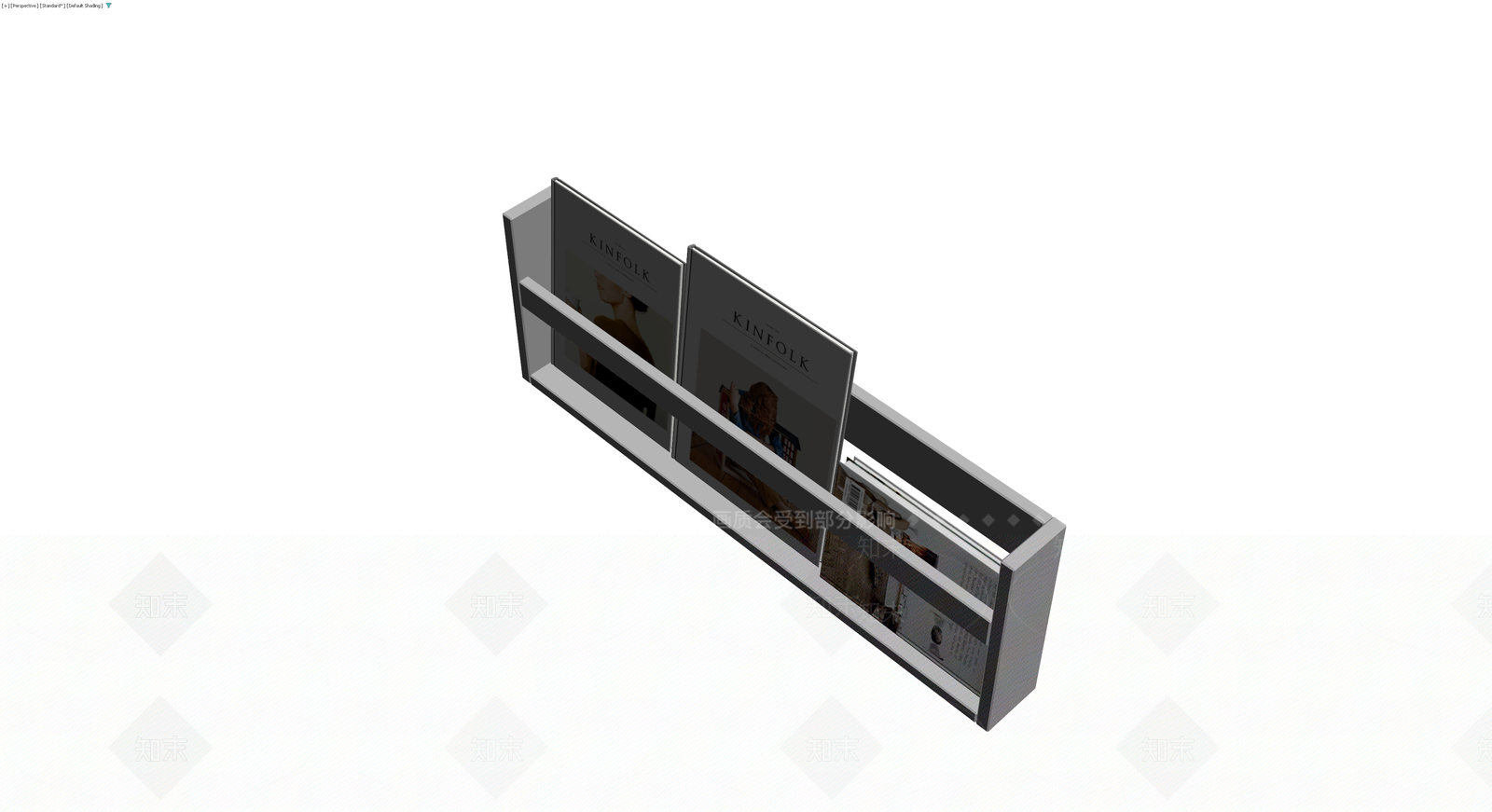 杂志收纳架及刊物组合3D模型下载【ID:1229893388】