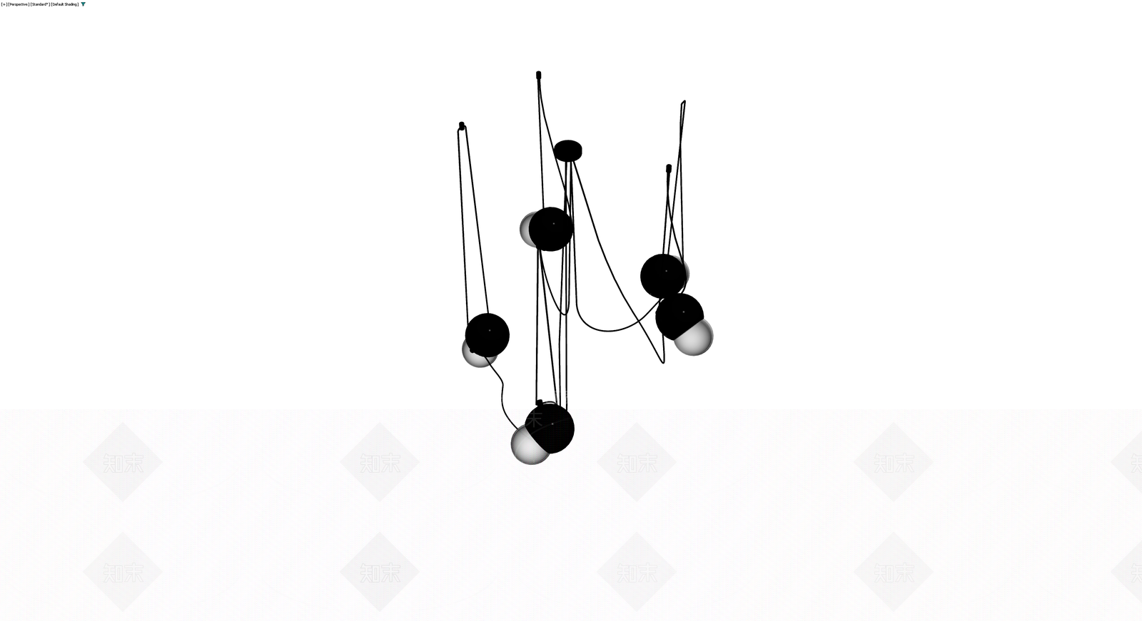 现代风格吊灯组合3D模型下载【ID:1230016681】