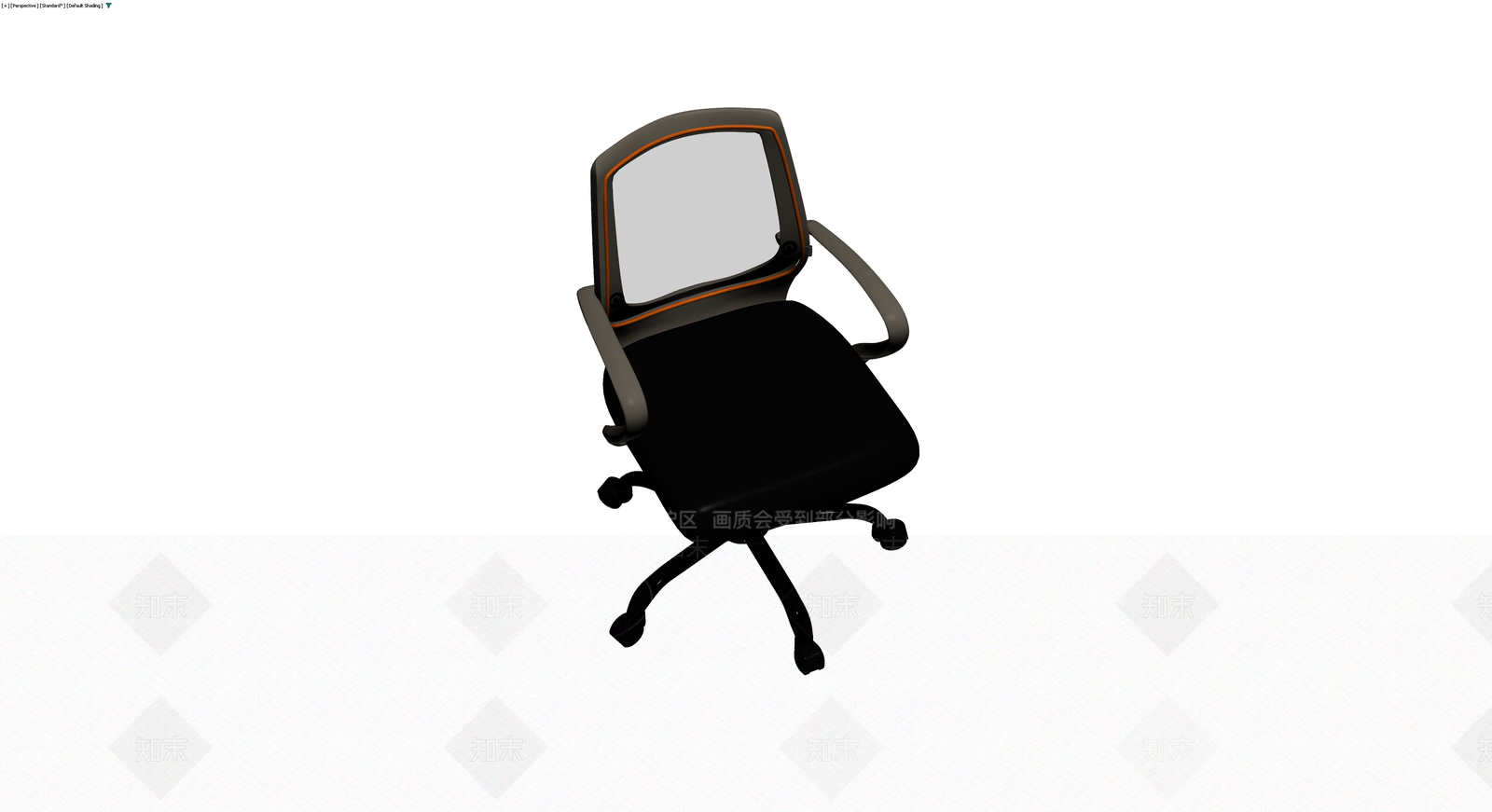 黑灰配色办公转椅3D模型下载【ID:1229864122】