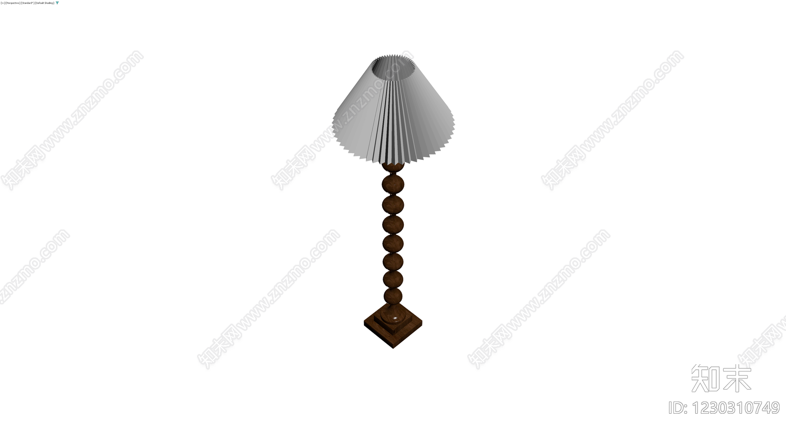 木质串珠落地灯3D模型下载【ID:1230310749】