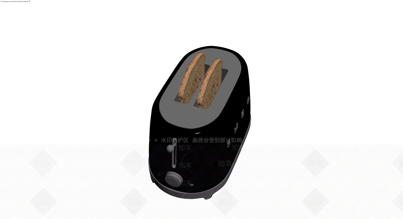 黑色复古烤面包机3D模型下载【ID:1229638094】