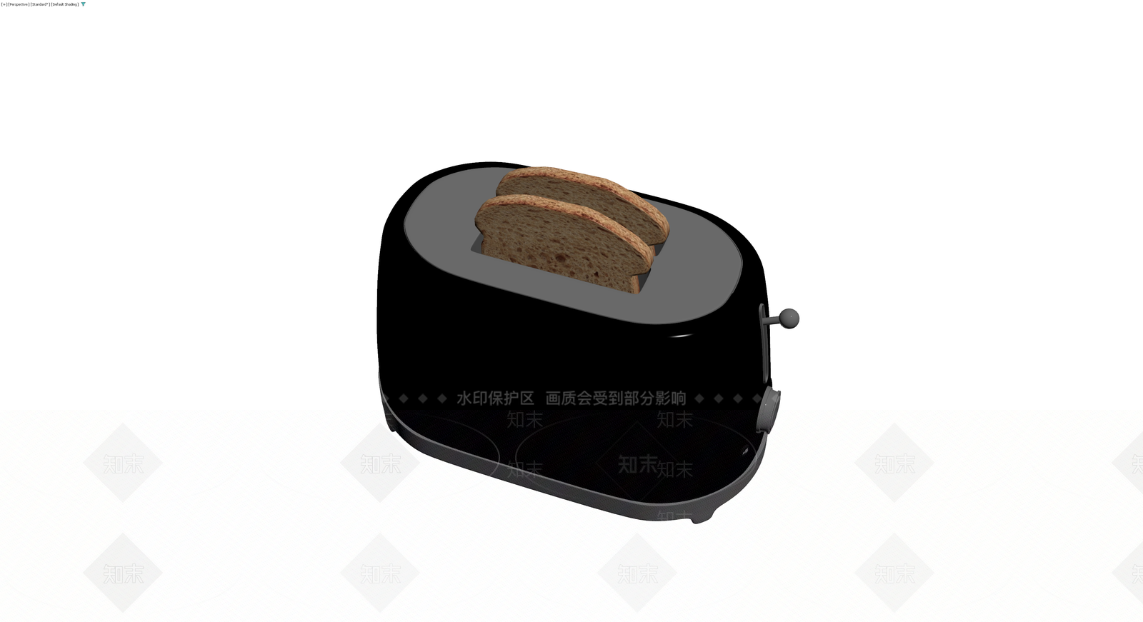 黑色复古烤面包机3D模型下载【ID:1229638094】