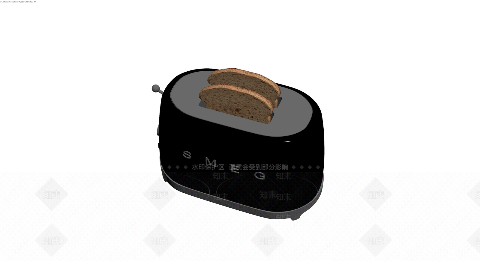 黑色复古烤面包机3D模型下载【ID:1229638094】