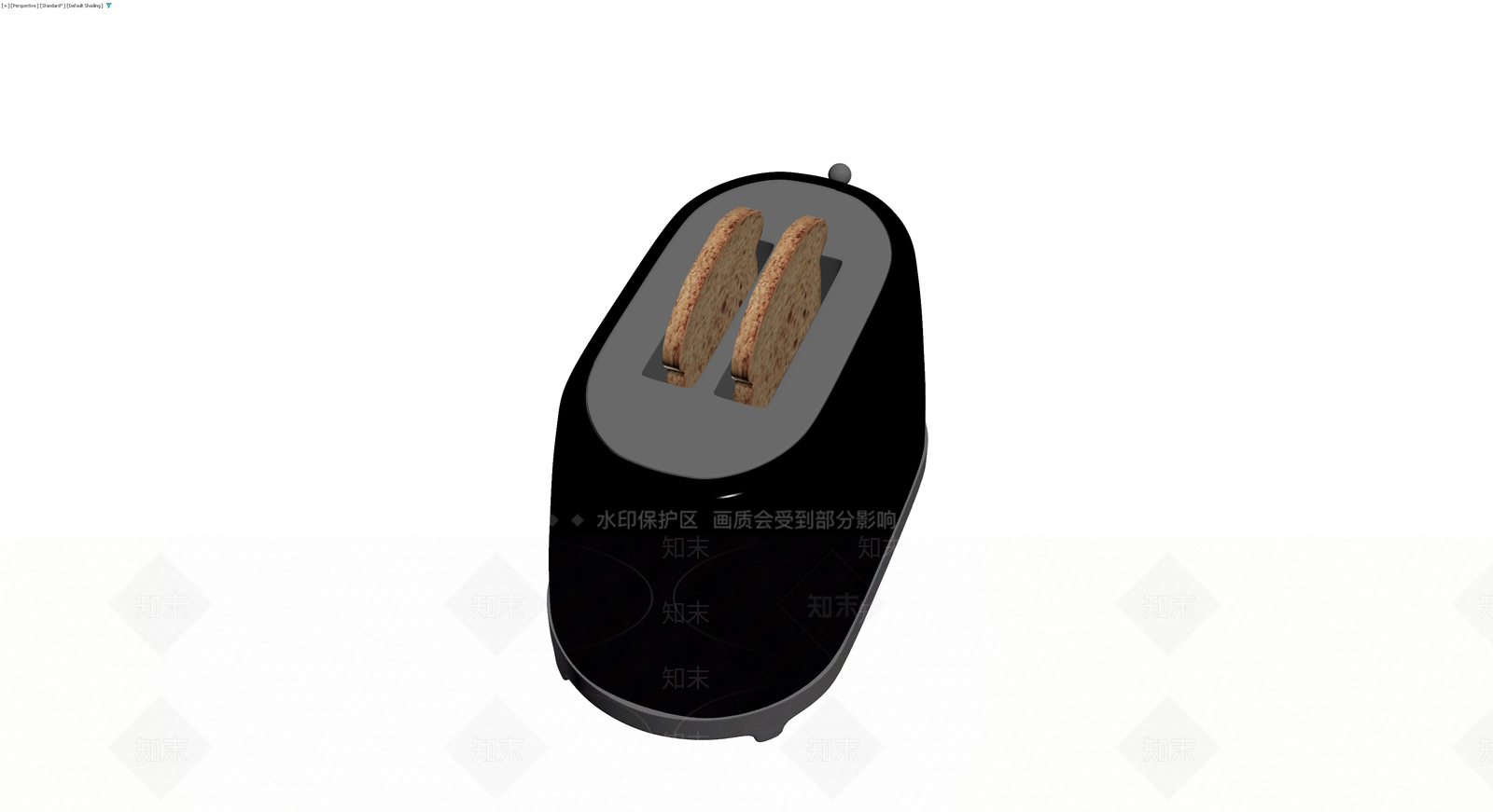 黑色复古烤面包机3D模型下载【ID:1229638094】